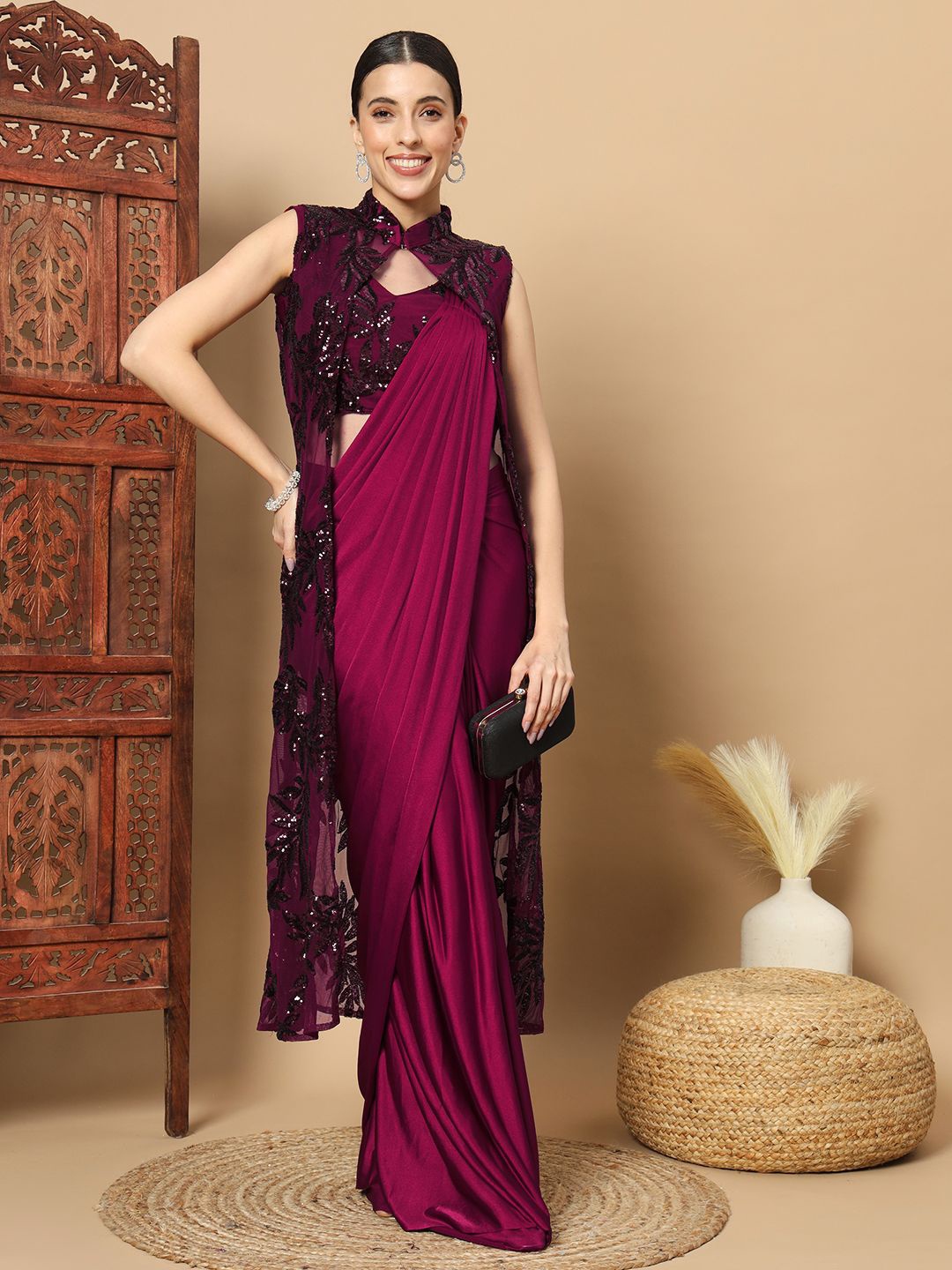 

Chhabra 555 Women Sarees, Purple