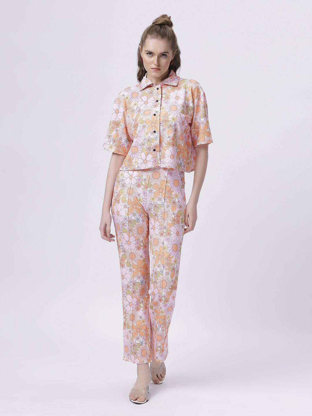

BABA YAGA Printed Shirt With Trouser, Orange