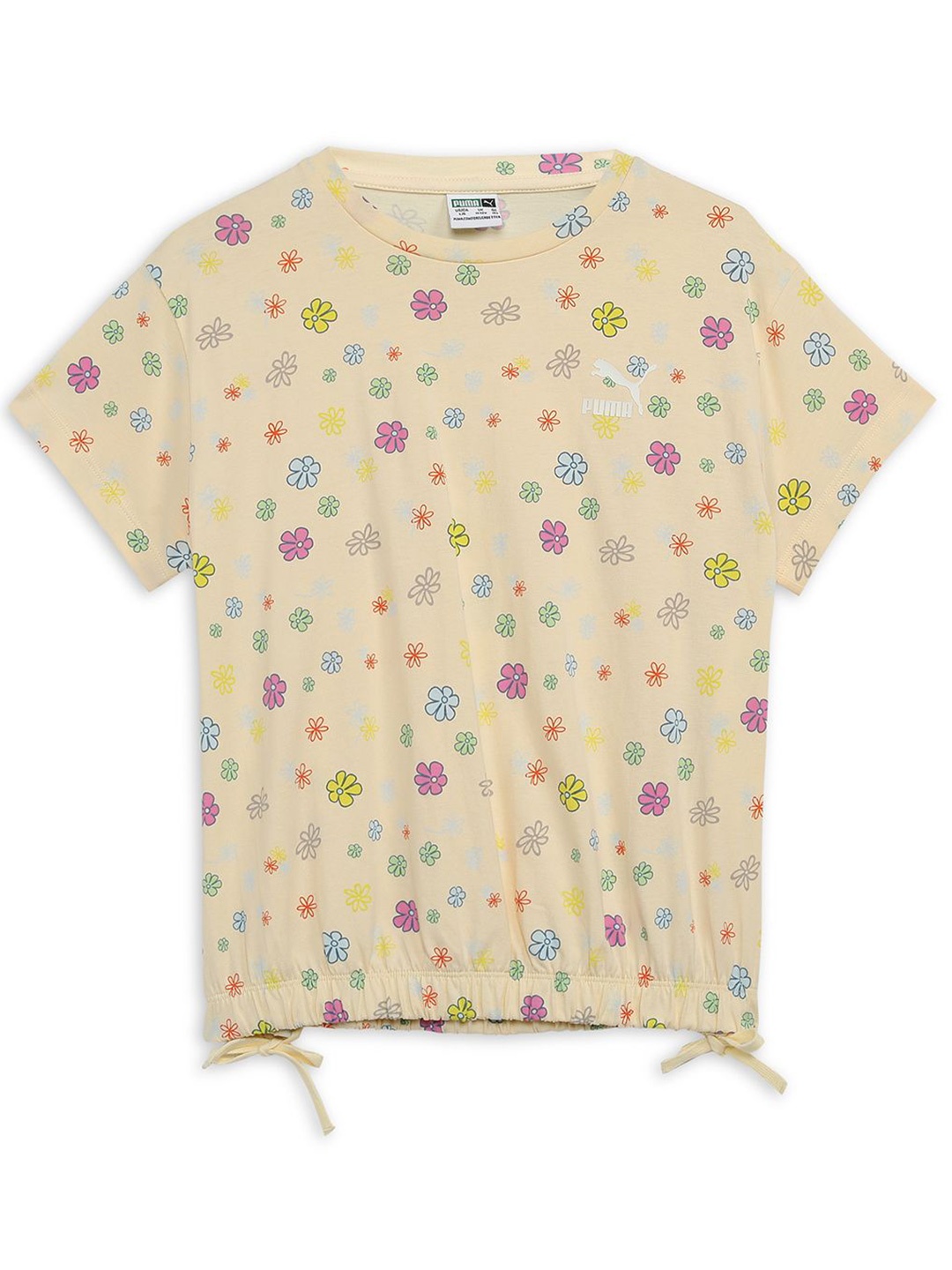 

Puma CLASSICS BUBBLE BLOOM Girl's Relaxed Fit Tee, Beige