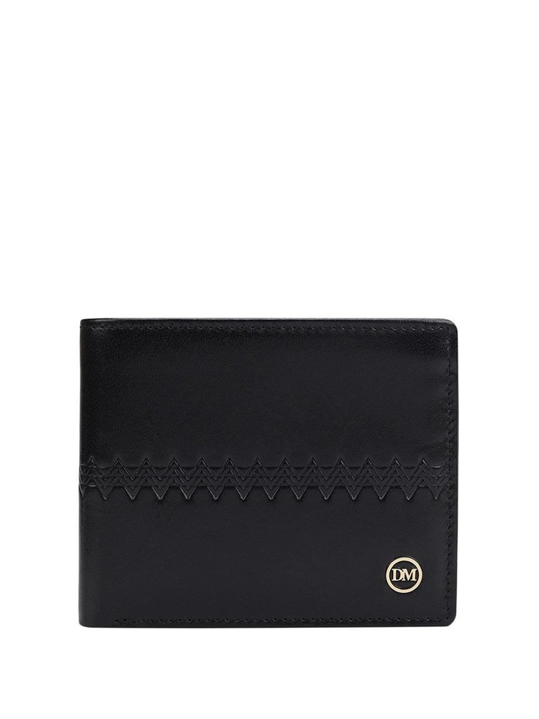 

Da Milano Men Leather Two Fold Wallet, Black