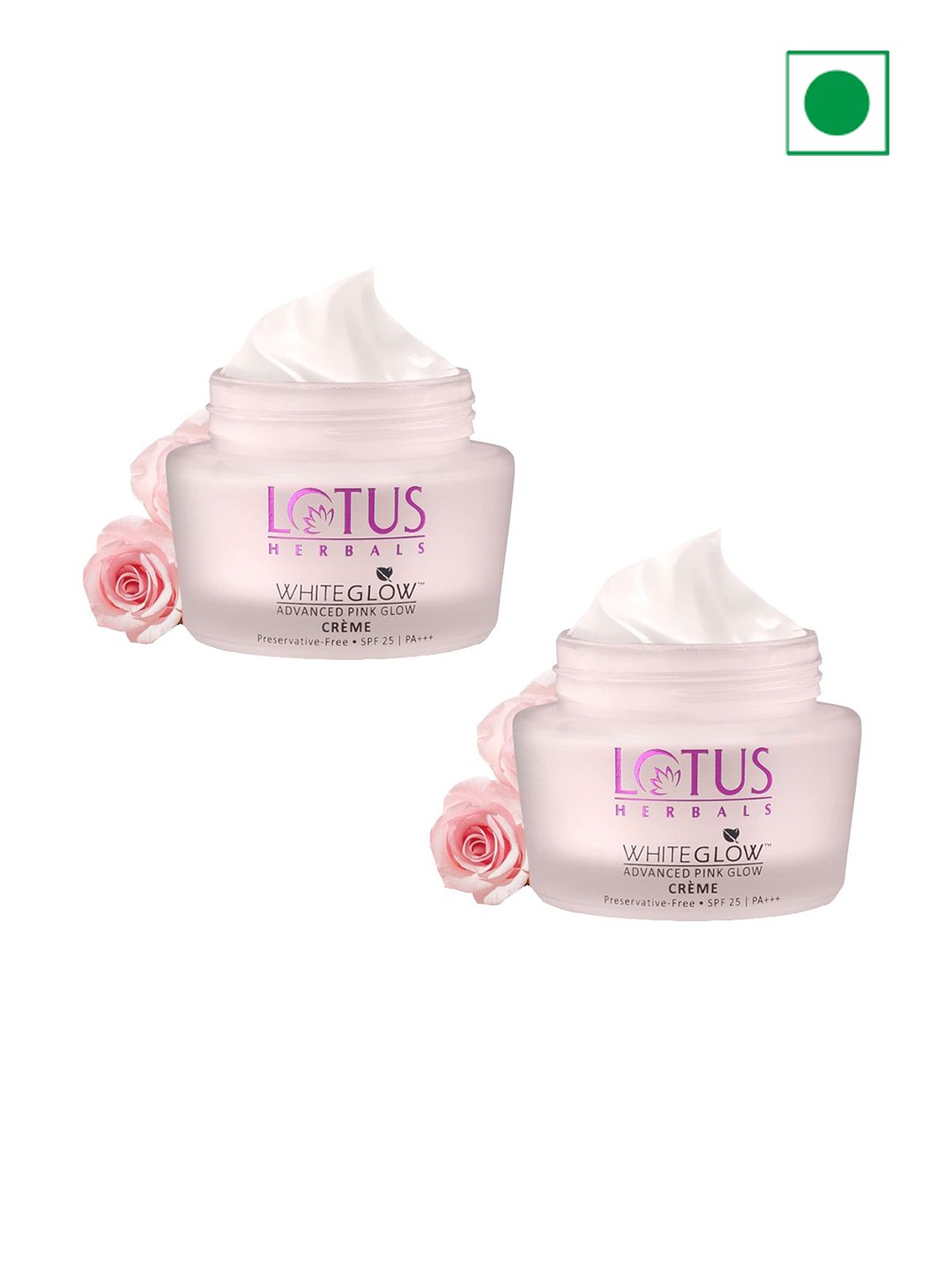 

Lotus Herbals Set Of 2 SPF25 Whiteglow Advanced Pink Glow Brightening Cream- 35g Each, White