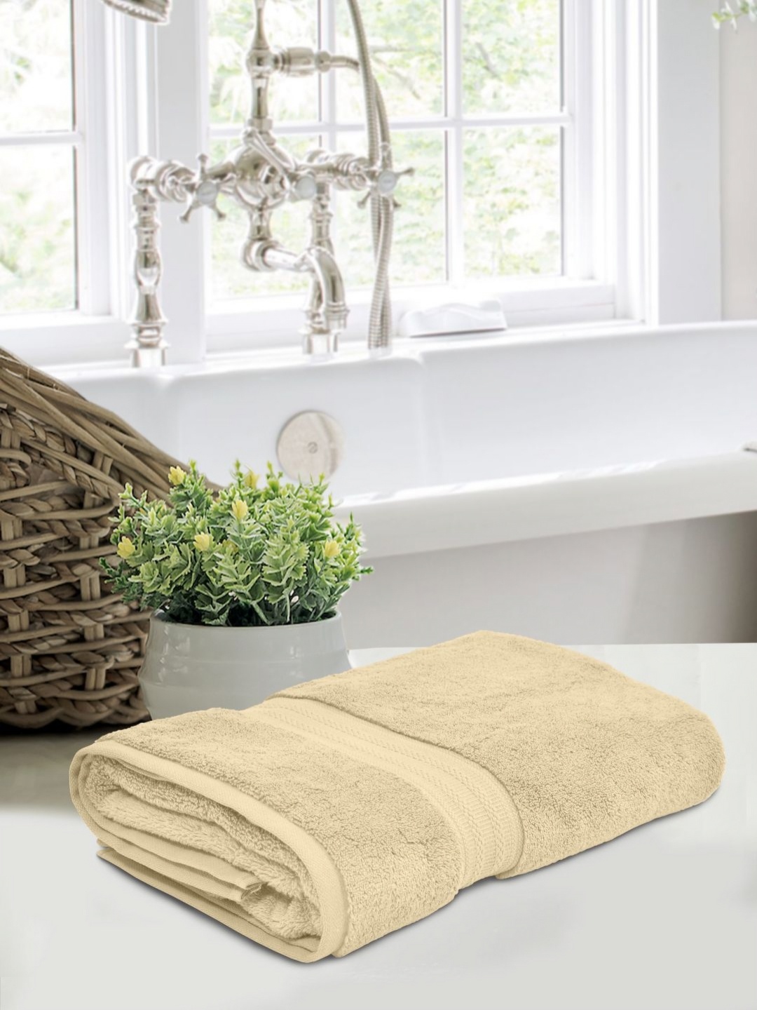 

Home Fresh Beige 1 Cotton 600 GSM Bath Towel