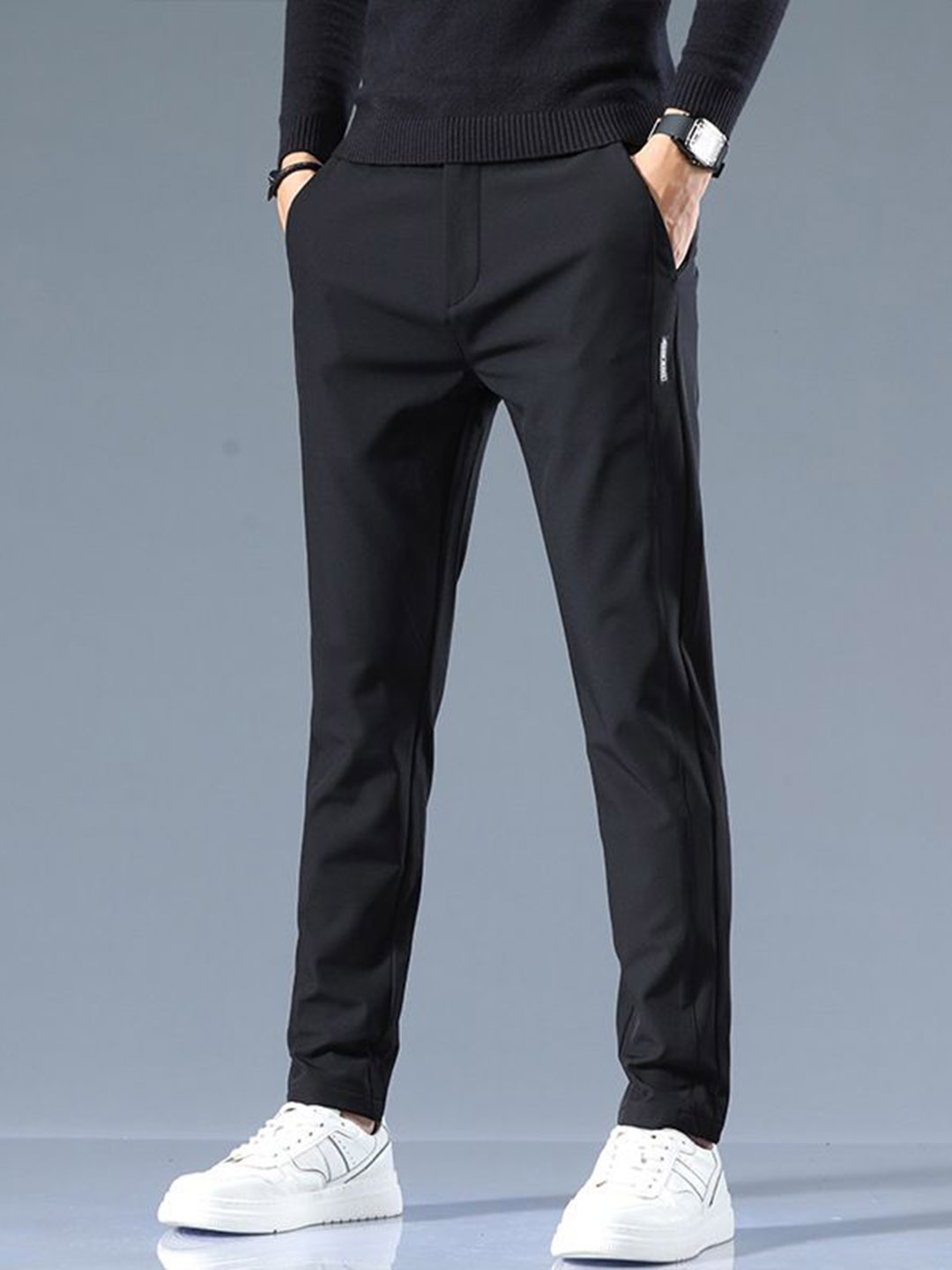 

StyleCast Men Slim Fit Trousers, Black