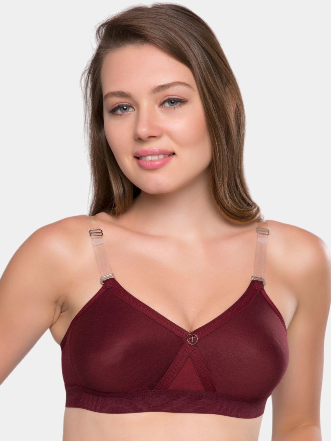 

Trylo ALPA Strapless Hosiery Cotton Non-Padded Non-Wired Seamless Molded T-Shirt Bra, Maroon