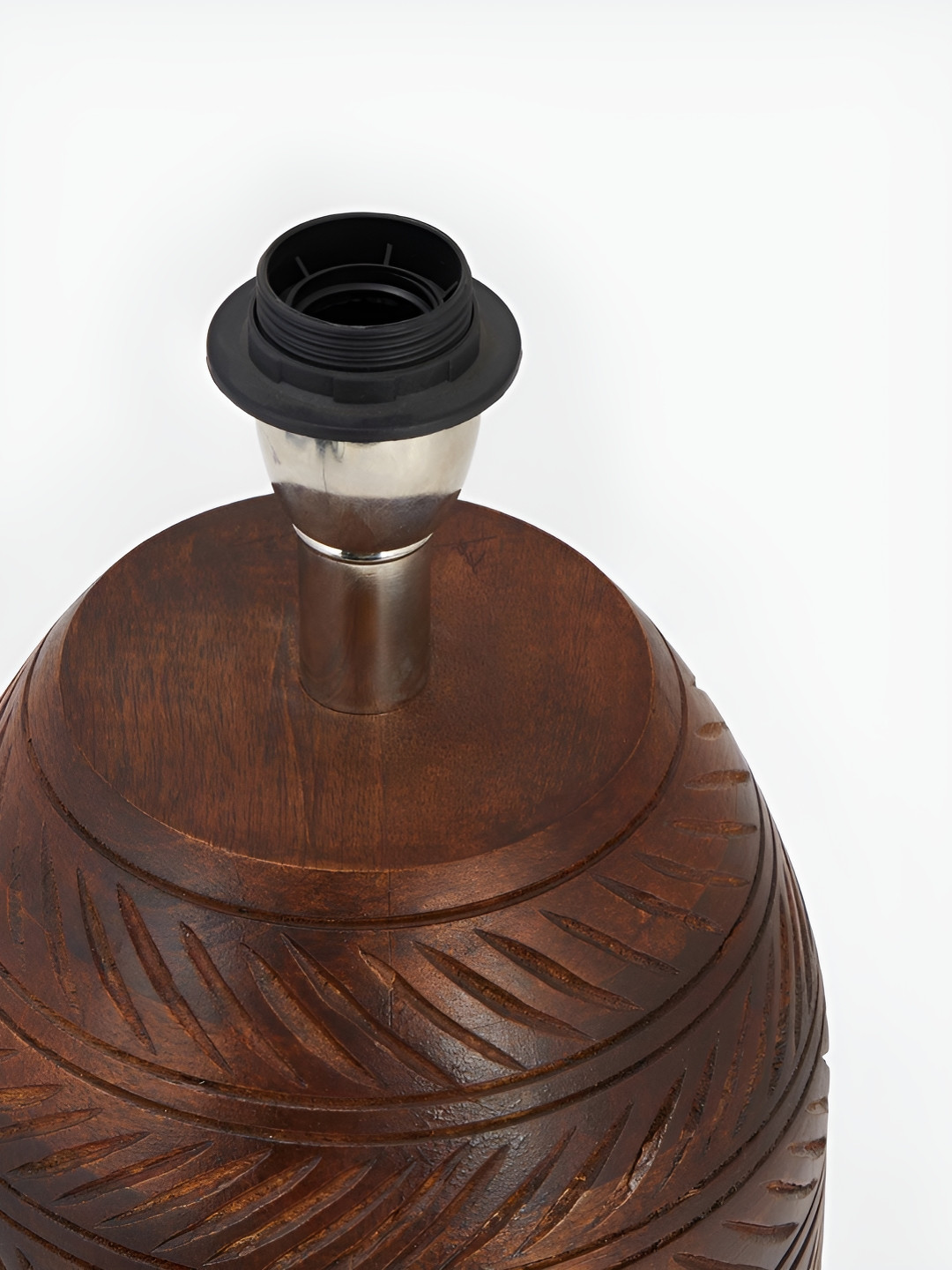 

Fabindia Brown & Cream Wood Cylindrical Shaped Table Lamp