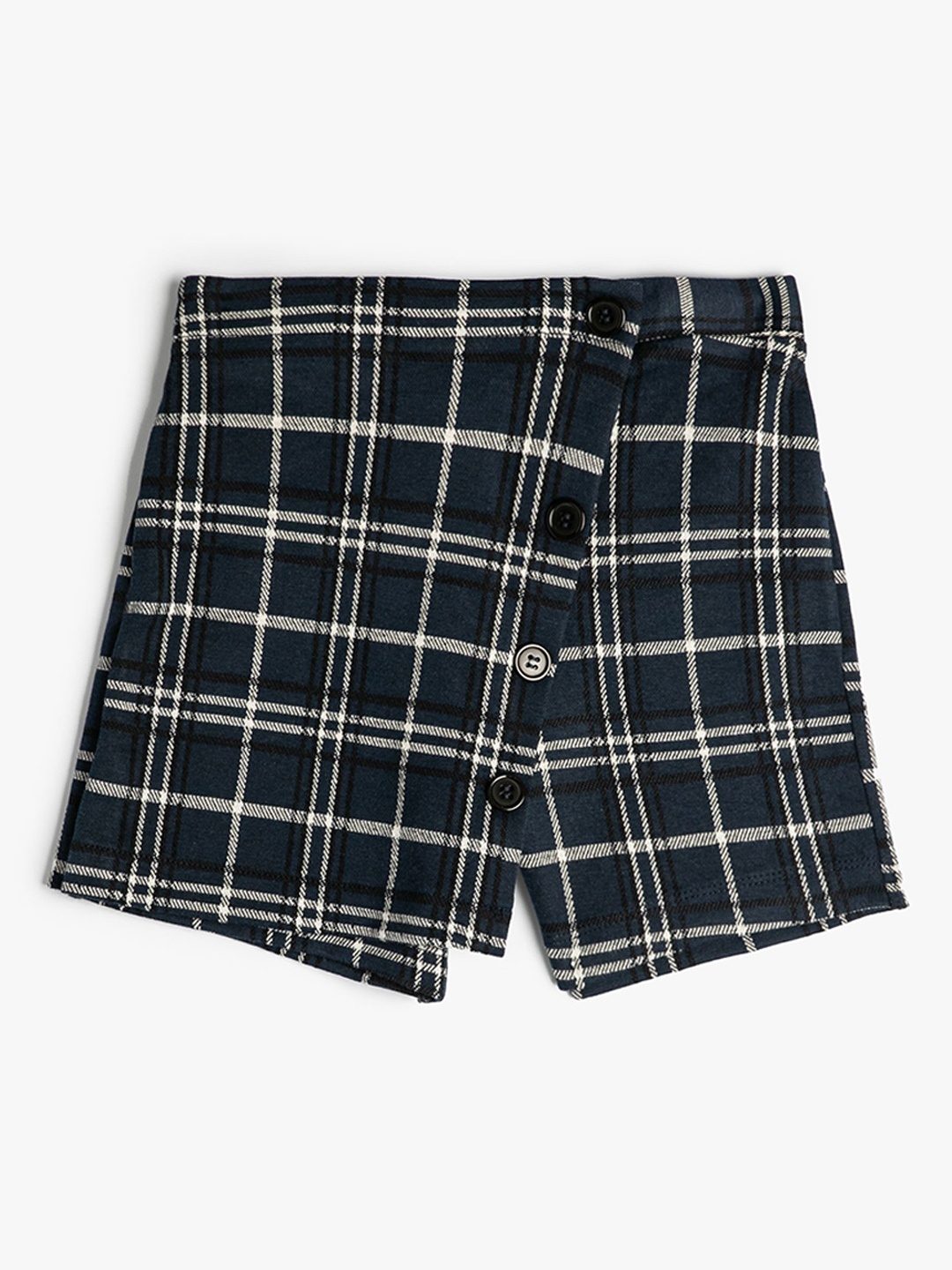 

Koton Girls Checked Technology Shorts, Navy blue