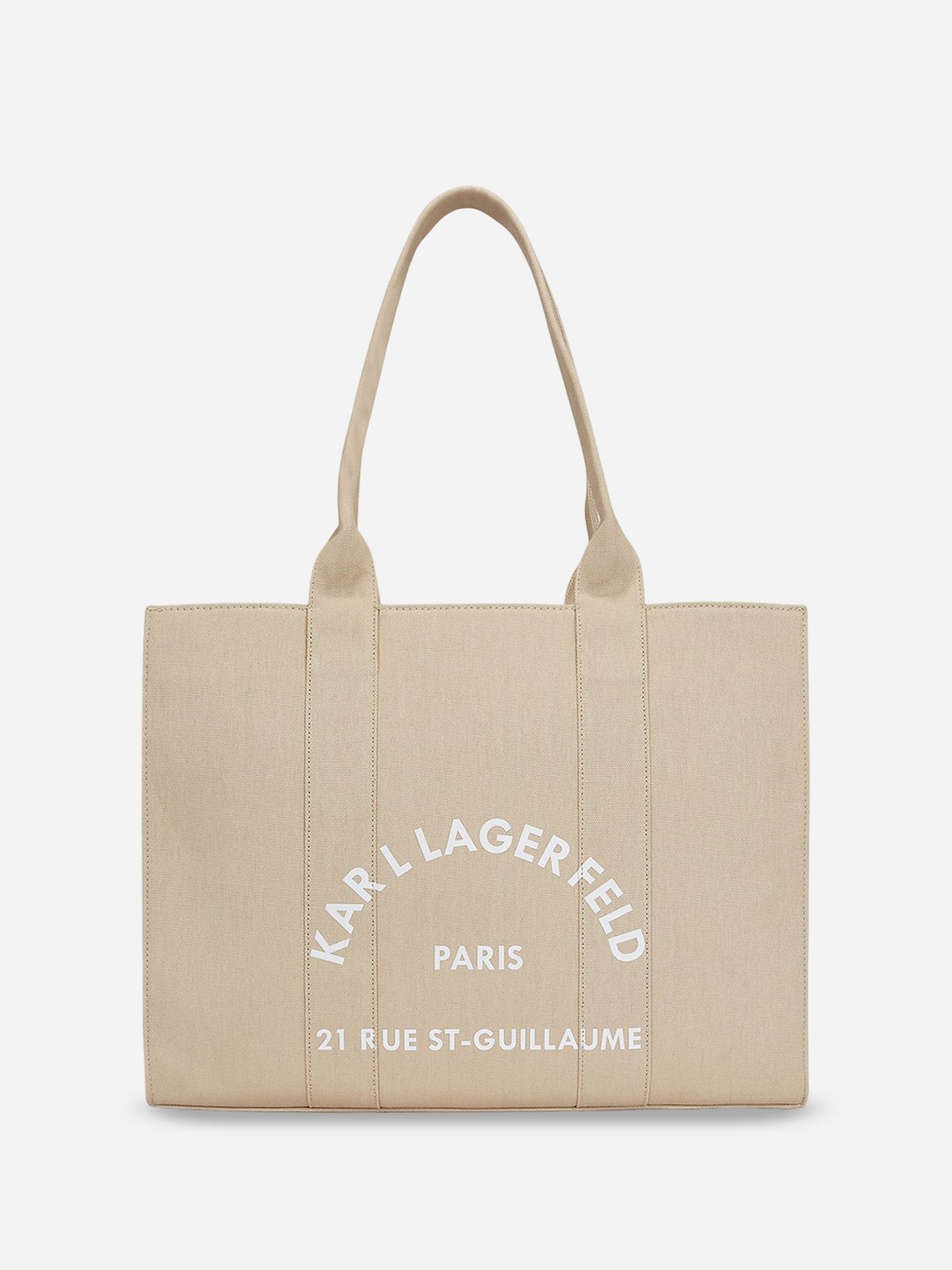

Karl Lagerfeld Printed Bowling Tote Bag, Beige