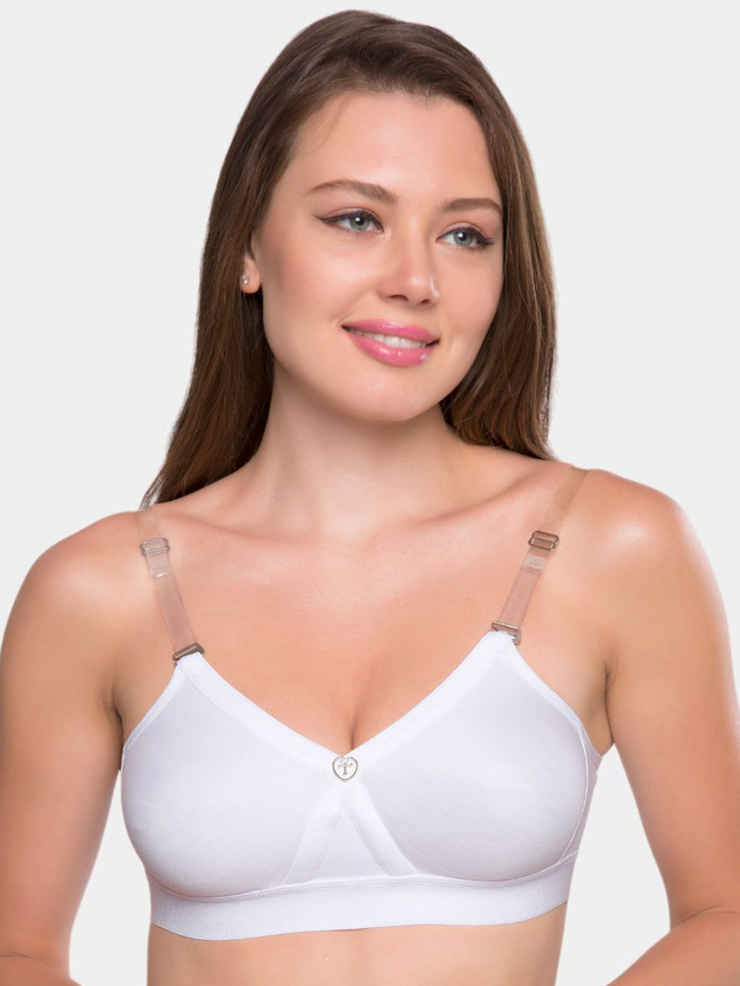 

Trylo ALPA Strapless Hosiery Cotton Non-Padded Non-Wired Seamless Molded T-Shirt Bra, White