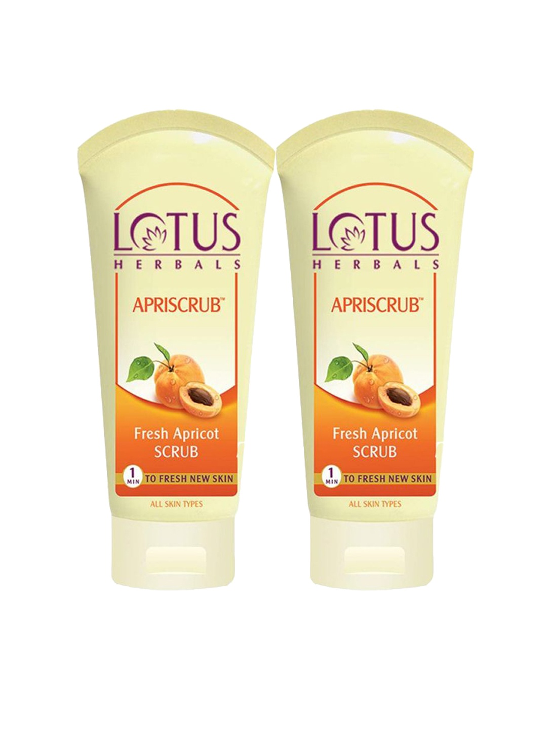 

Lotus Herbals Set Of 2 Apriscrub Fresh Apricot Face Scrub- 100g Each, Cream