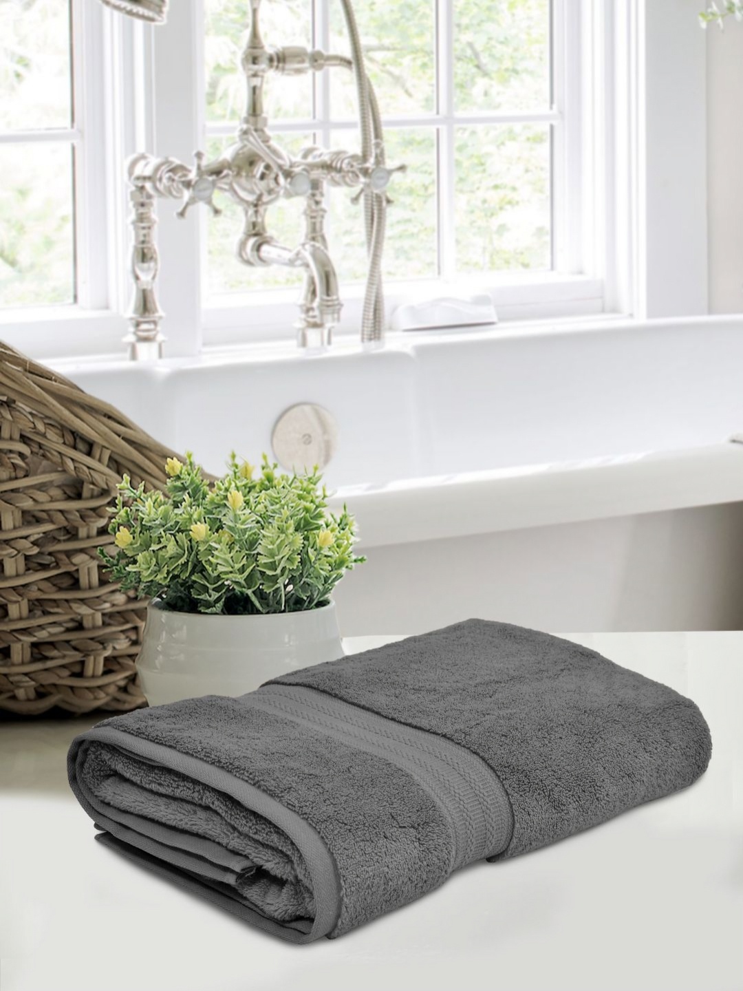 

Home Fresh Grey 1 Cotton 600 GSM Bath Towel