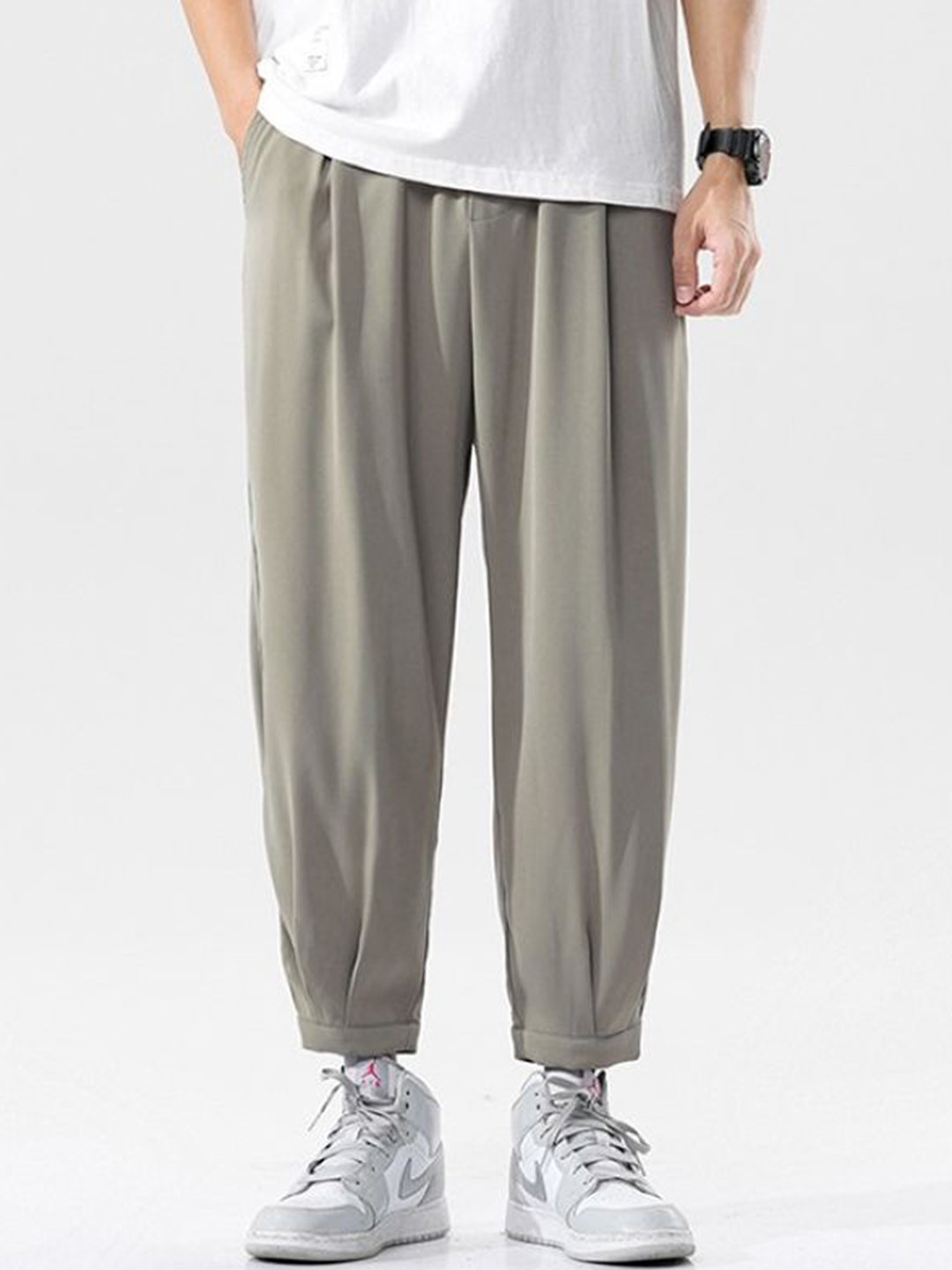 

StyleCast Men Loose Fit Joggers Trousers, Grey