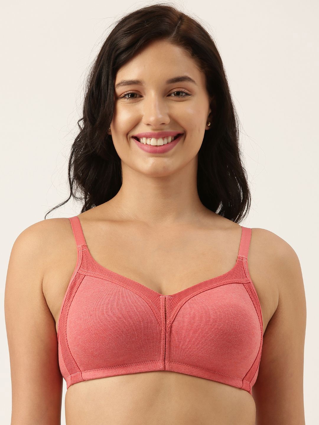

Enamor Fab-Cool M-Frame Full Support Stretch Cotton Bra Ab75, Red