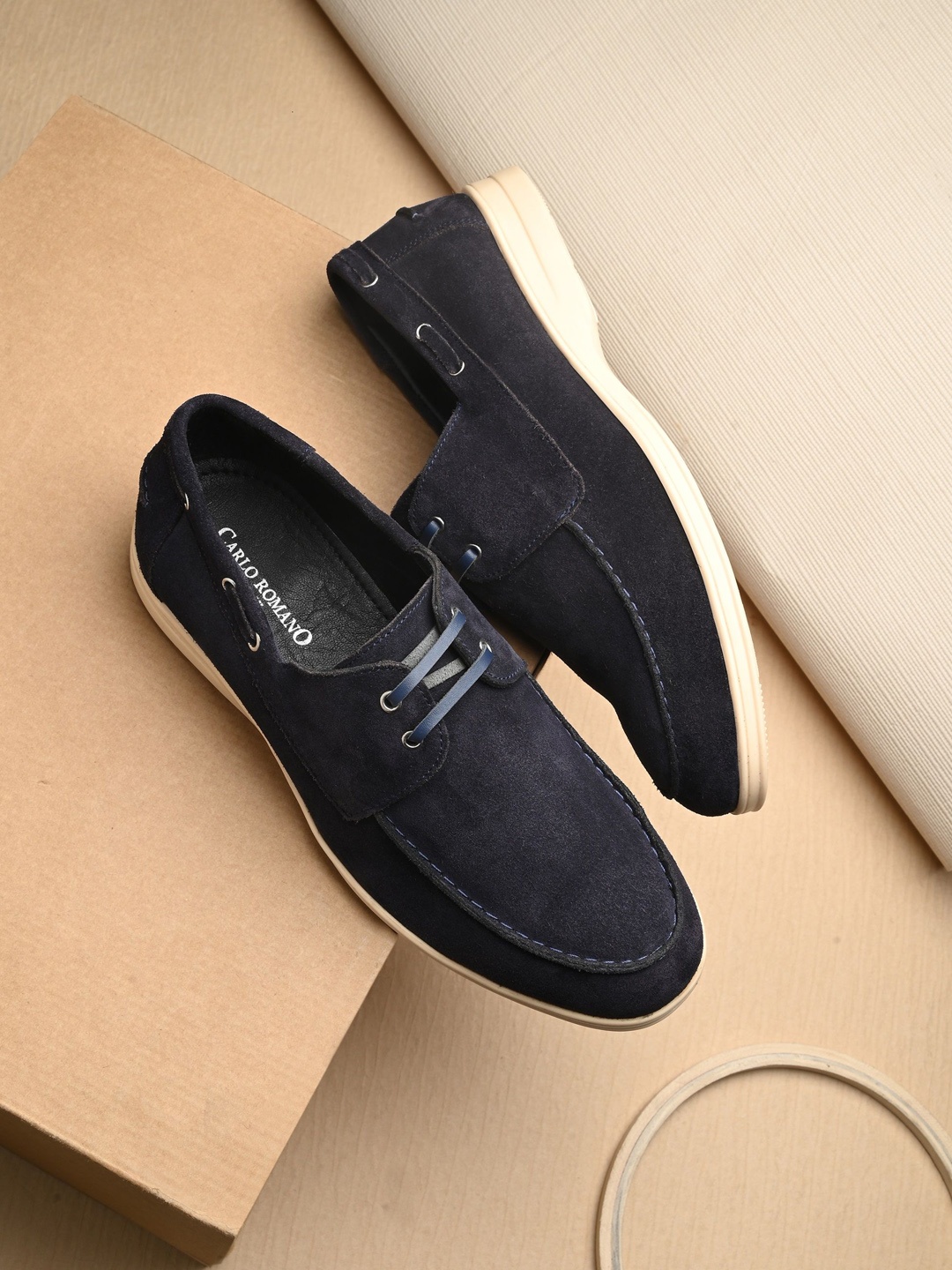 

CARLO ROMANO Men PIANA-2 Suede Sneakers, Navy blue