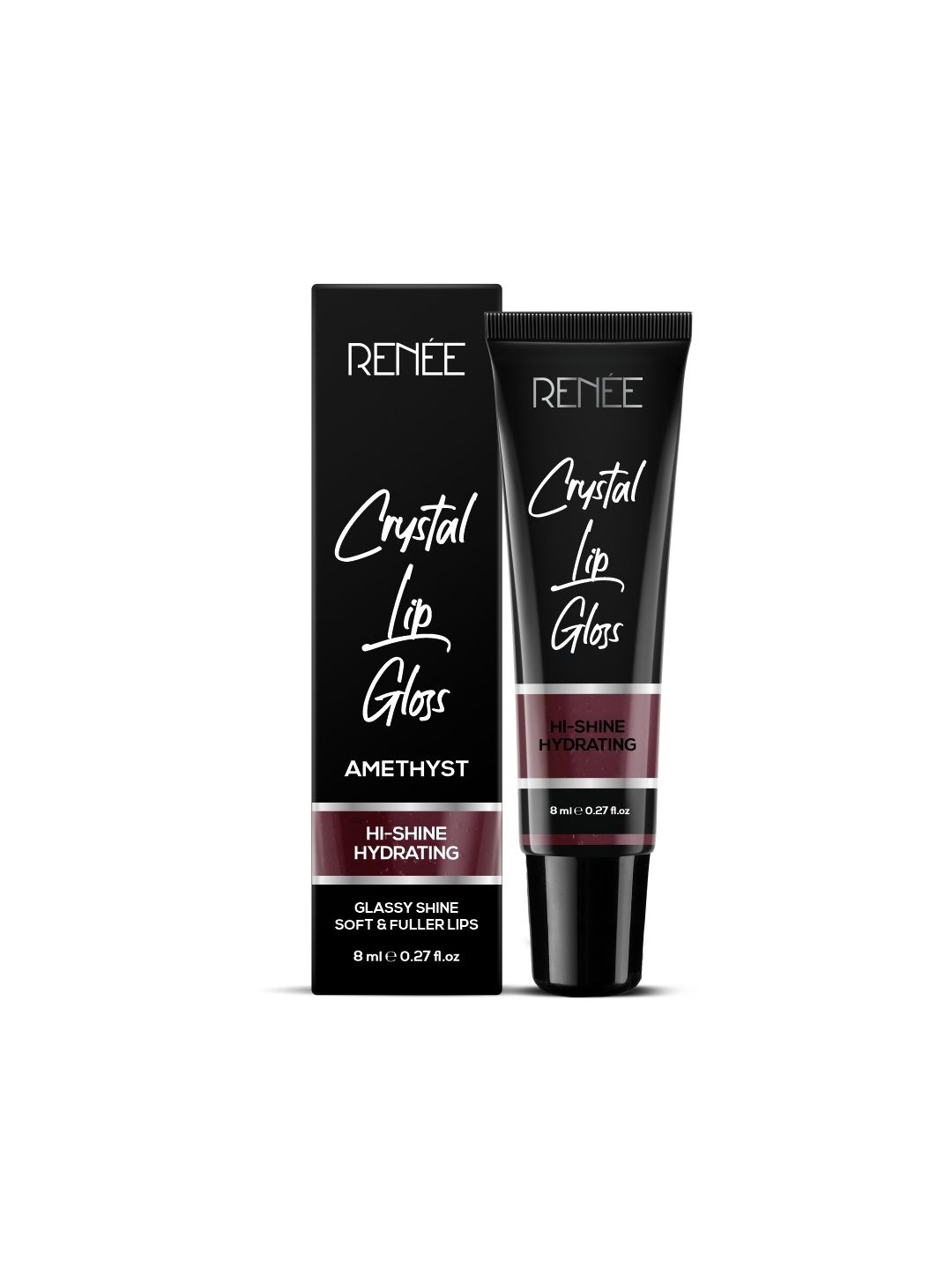 

Renee Crystal Hi-Shine Glassy Hydrating Lip Gloss 8ml - Amethyst 07, Maroon