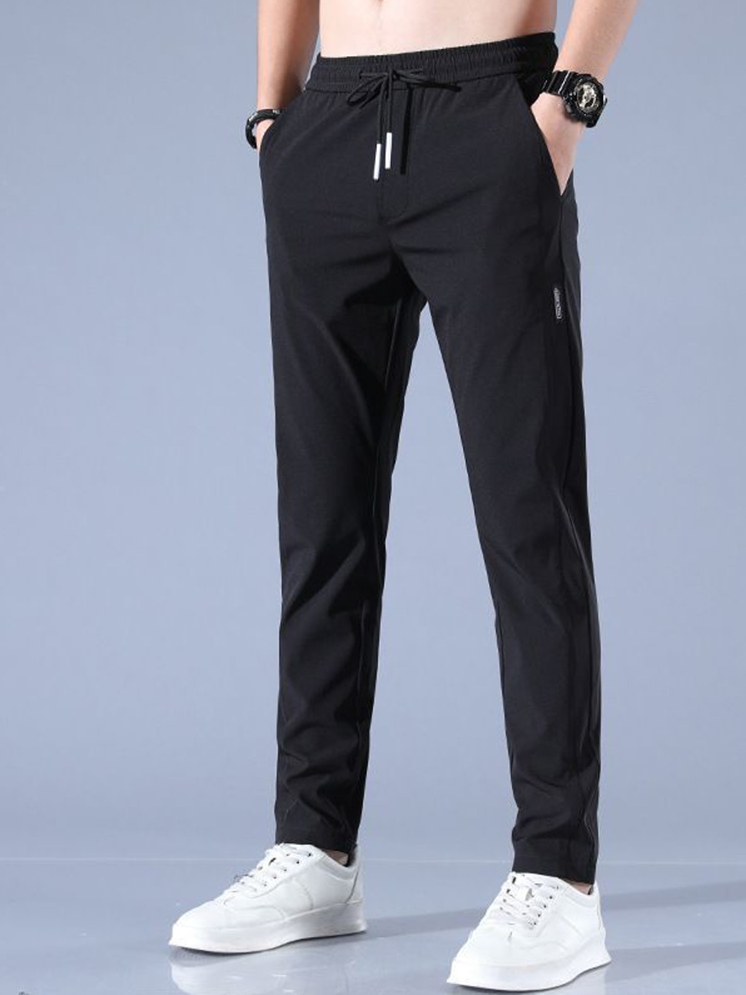 

StyleCast Men Slim Fit Joggers Trousers, Black