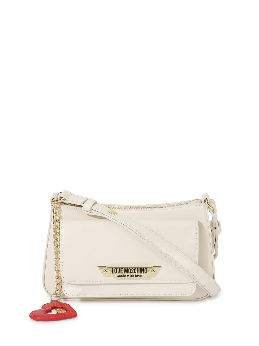 

LOVE MOSCHINO PU Structured Sling Bag, Na
