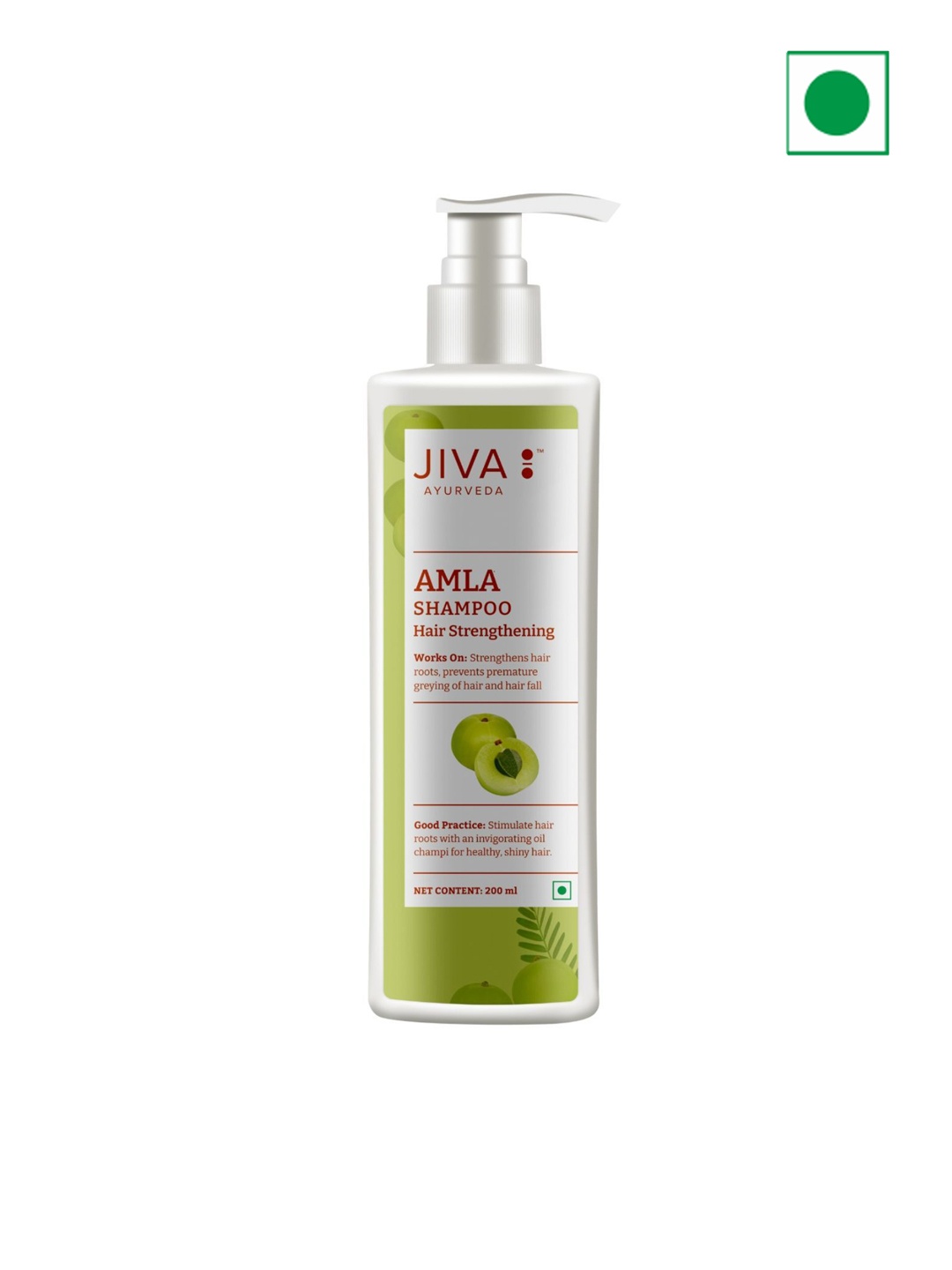 

Jiva Hair Strengthening Amla Shampoo- 200ml, White