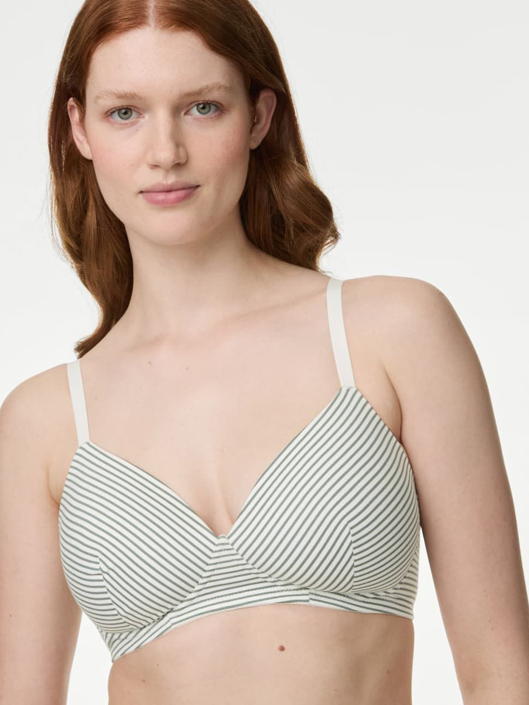 

Marks & Spencer Women Pack Of 3 Full Coverage Underwired Lightly Padded Bra, Green