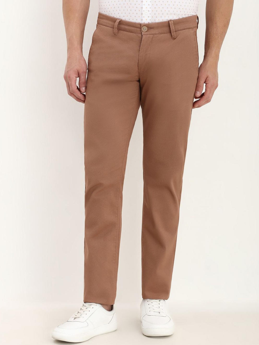 

Allen Solly Men Slim Fit Trousers, Brown