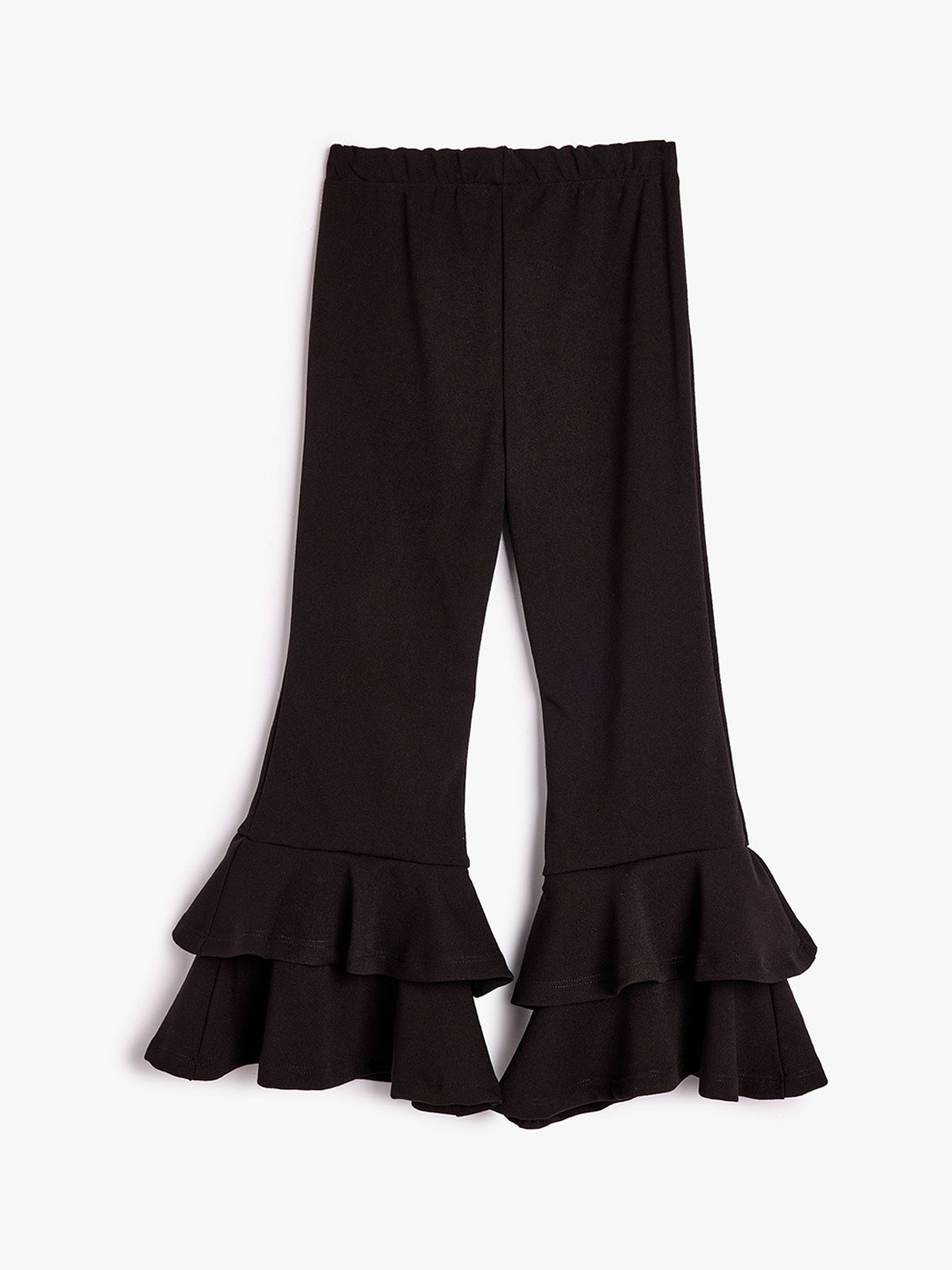 

Koton Girls Solid Wide Leg Trousers, Brown