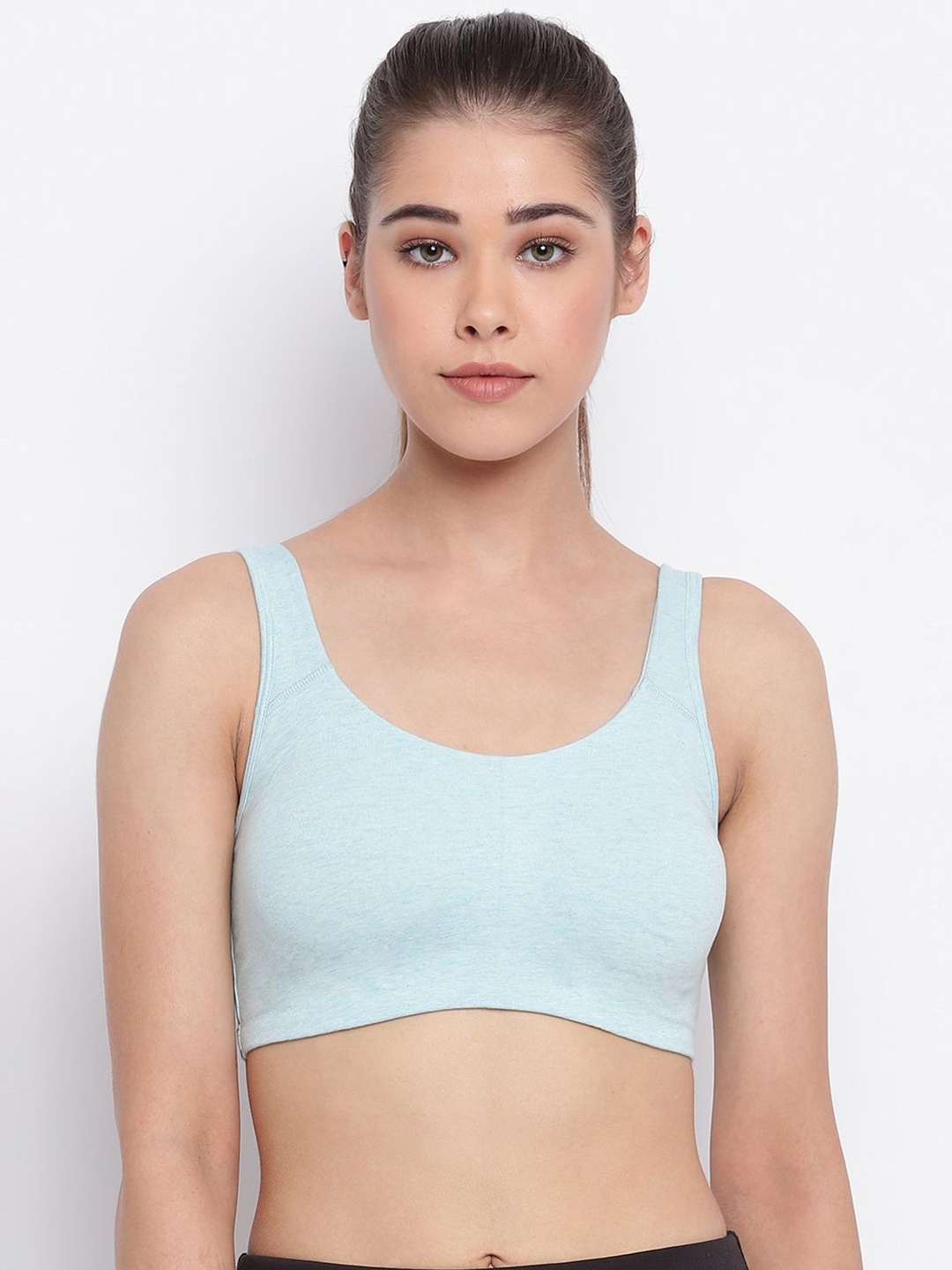 

Enamor Non-Padded Wirefree & High Coverage Low Impact Sports Bra Sb06, Blue