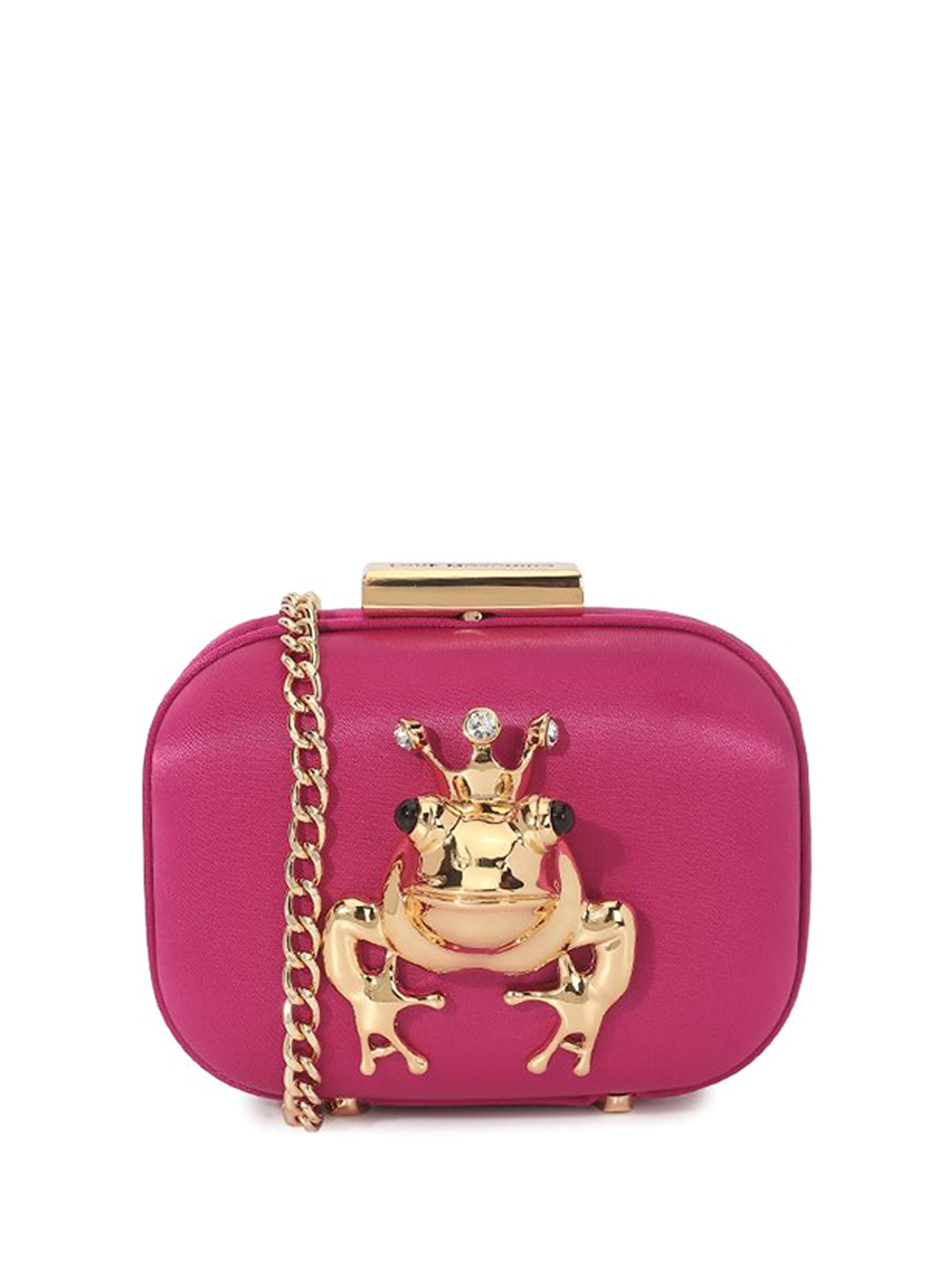 

LOVE MOSCHINO PU Structured Sling Bag with Applique, Na