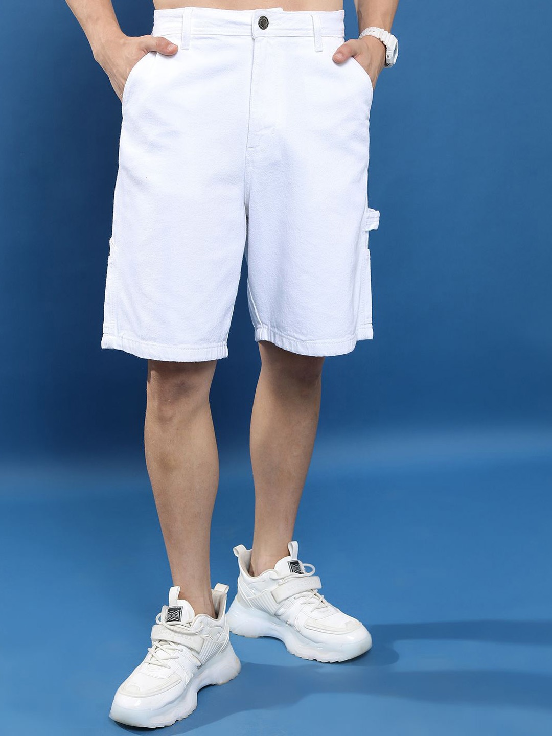 

HIGHLANDER Men Chino Shorts, White