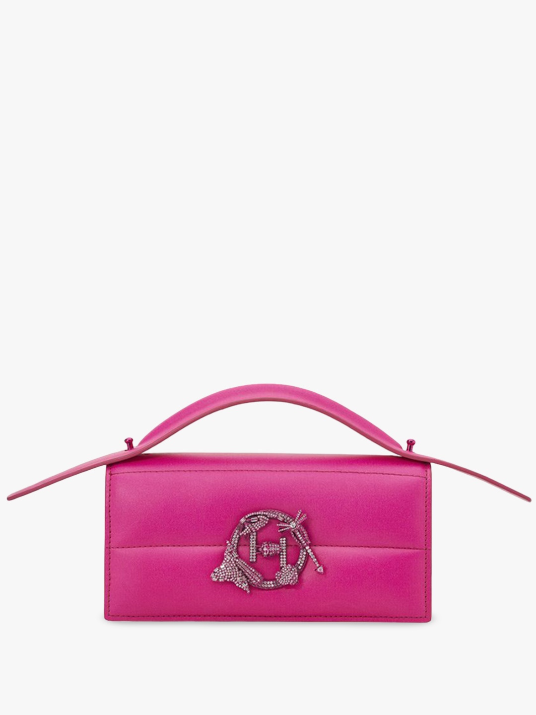 

Outhouse Leather Structured Handheld Bag with Bow Detail, Pink