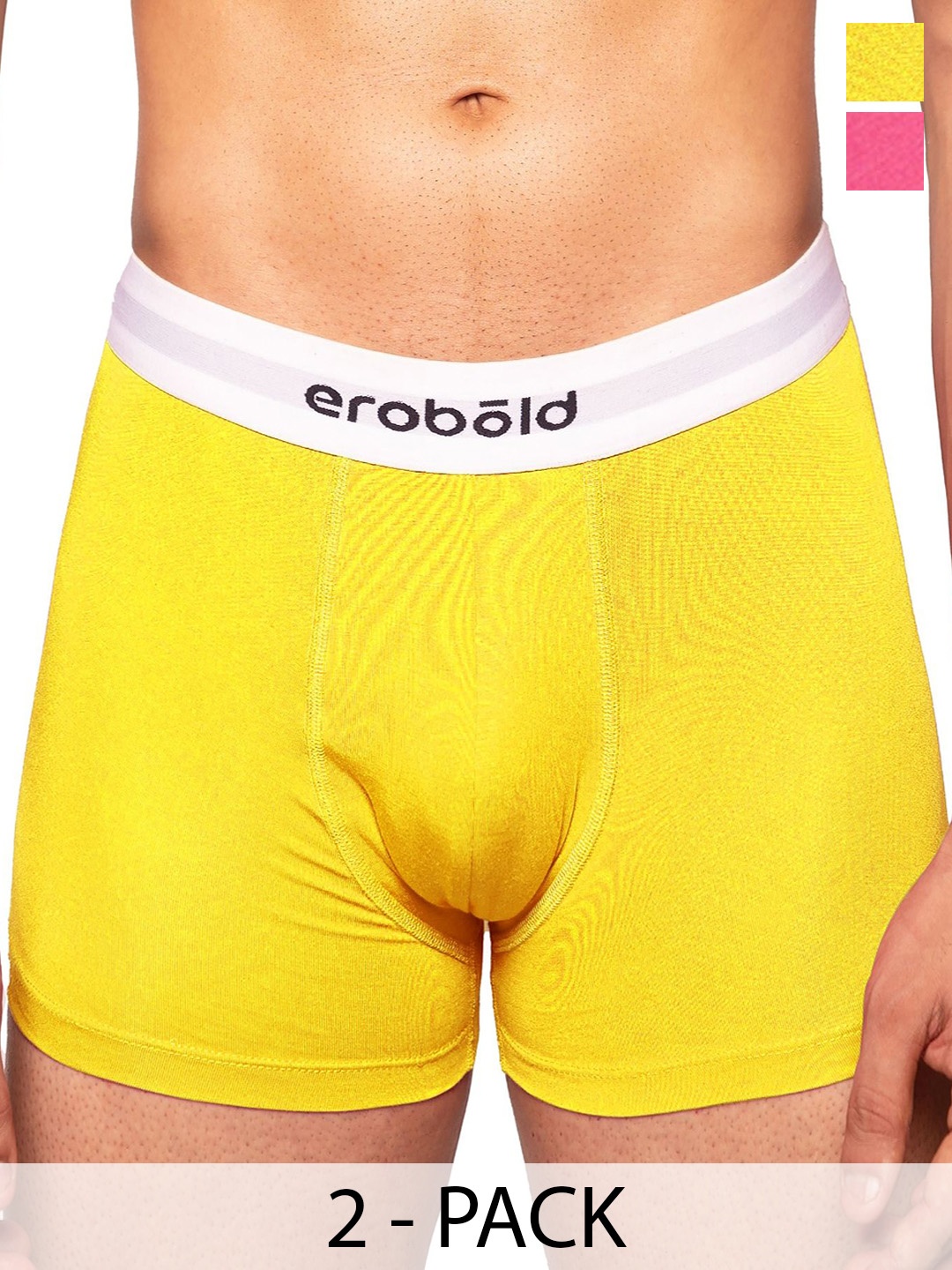 

EROBOLD Men Pack Of 2 Solid Classic Trunks MTRC2-CL1PY1MX1, Pink