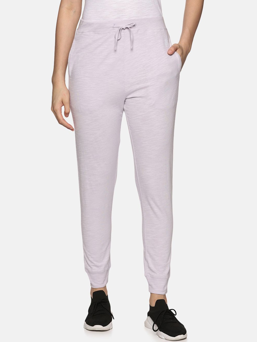 

DOMIN8 Women Joggers Pant With Side Pockets & Drawstring Waist, White