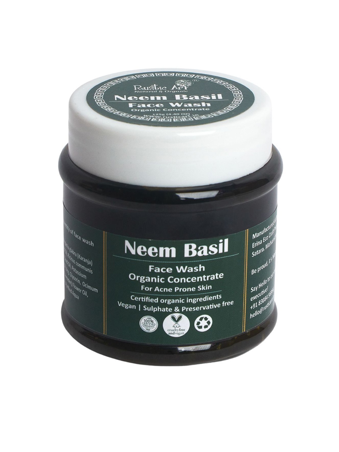 

Rustic Art Neem Basil Face Wash Concentrate-125g, Green