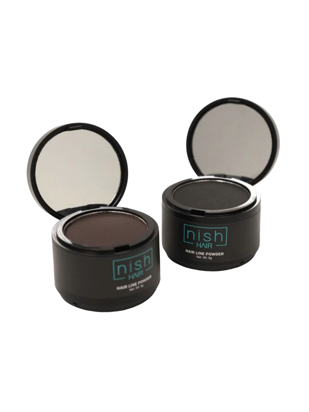 

NISH HAIR Hair Line Powder Cover Grey Roots & Bald Spots-5g-Dark Brown