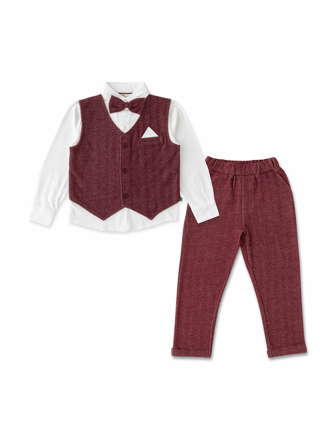 

JusCubs Boys Pure Cotton Party Suits, Maroon