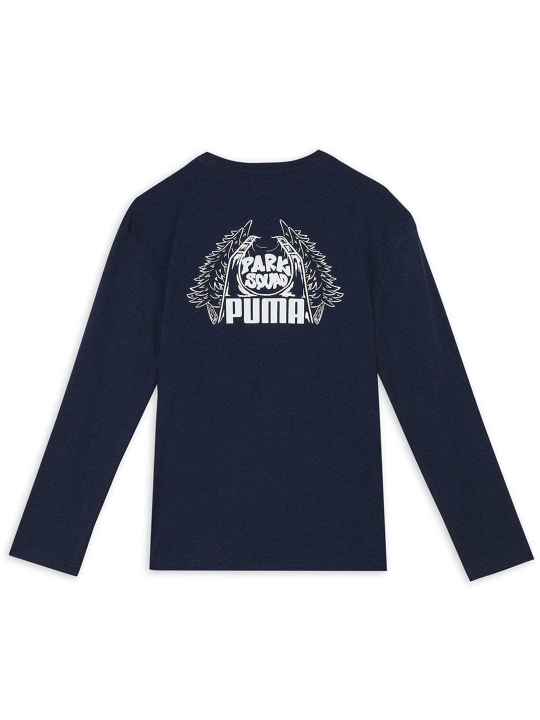 

Puma MID 90s Boys Printed Relaxed Fit Cotton T-Shirts, Navy blue
