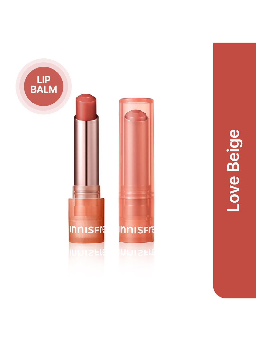 

Innisfree Dewy Tint Lip Balm with Jeju Camelia Seed Oil & Hyaluronic Acid - Love Beige 3, Nude