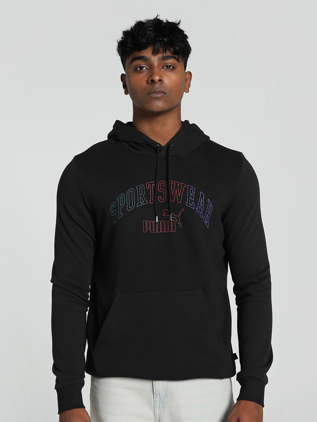 

Puma Men Logo Lab Gradient Typography Printed Hoodie, Black