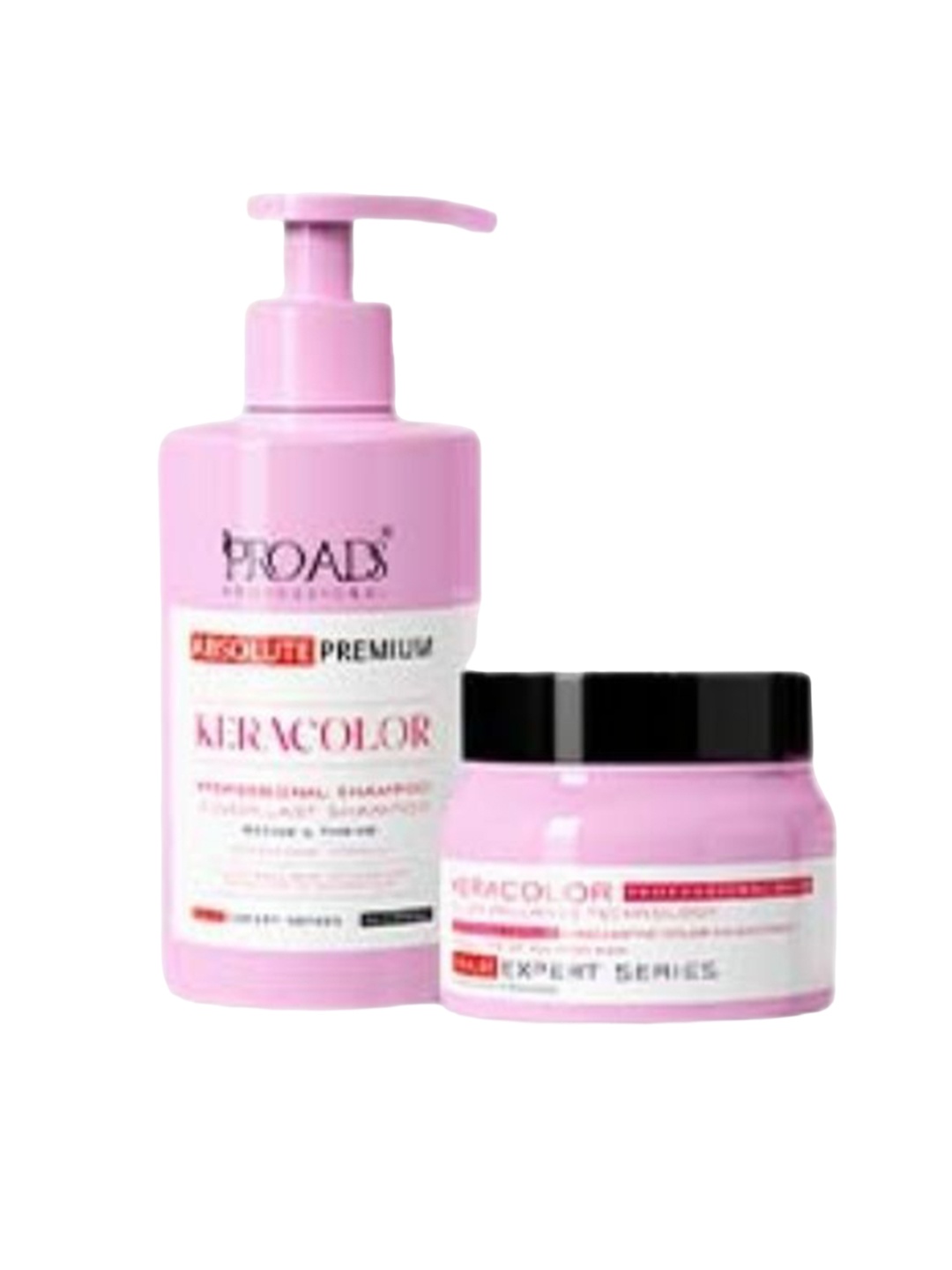 

PROADS Keracolor Professional Shampoo & Mask With Anti Fade Technology - 300ml + 250ml, Pink