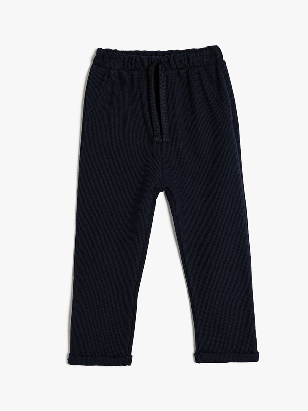 

Koton Boys Cotton Mid Rise Track Pants, Navy blue