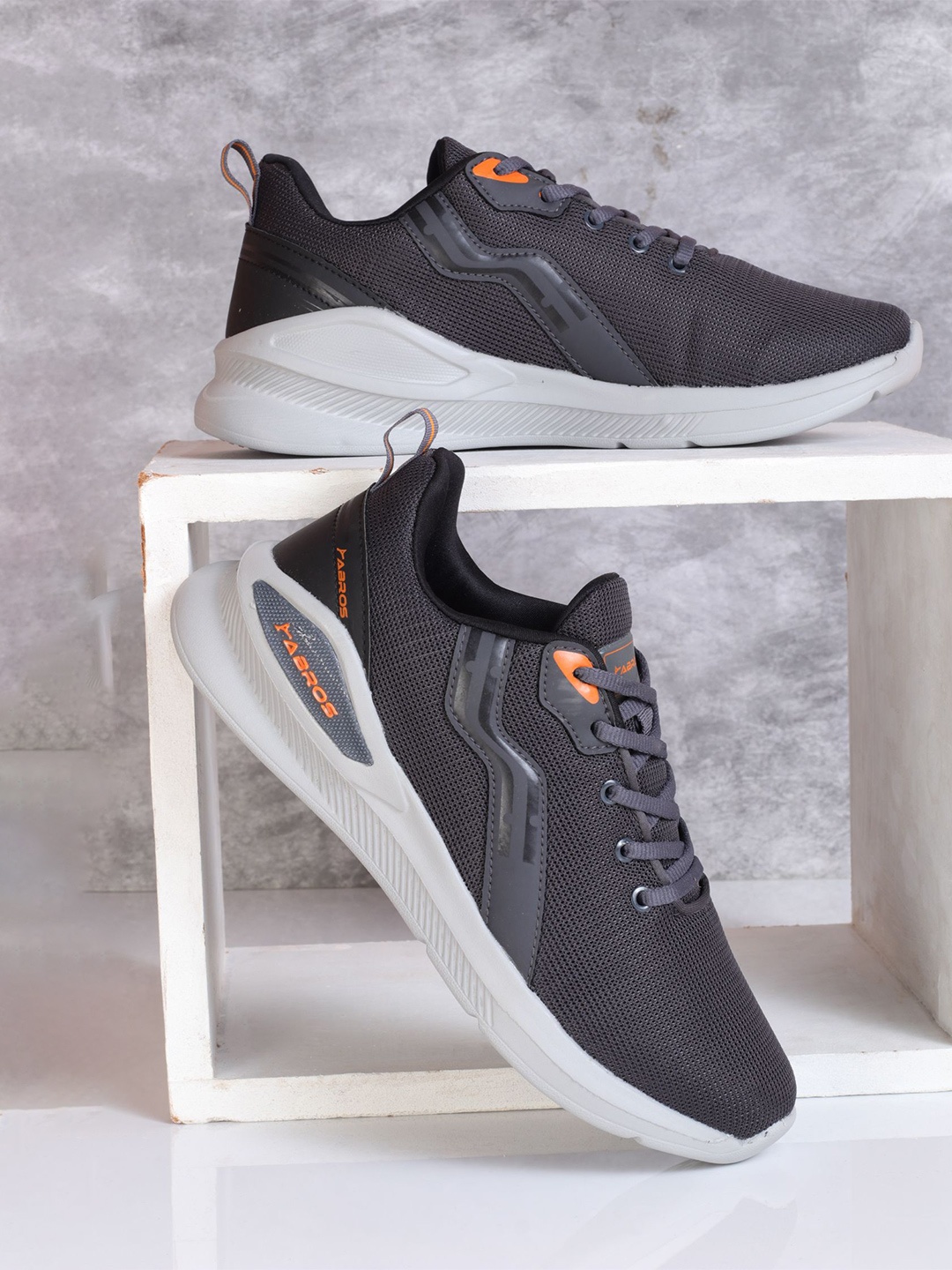 

ABROS Men Mesh Air Running Marking Sports Shoes, Grey