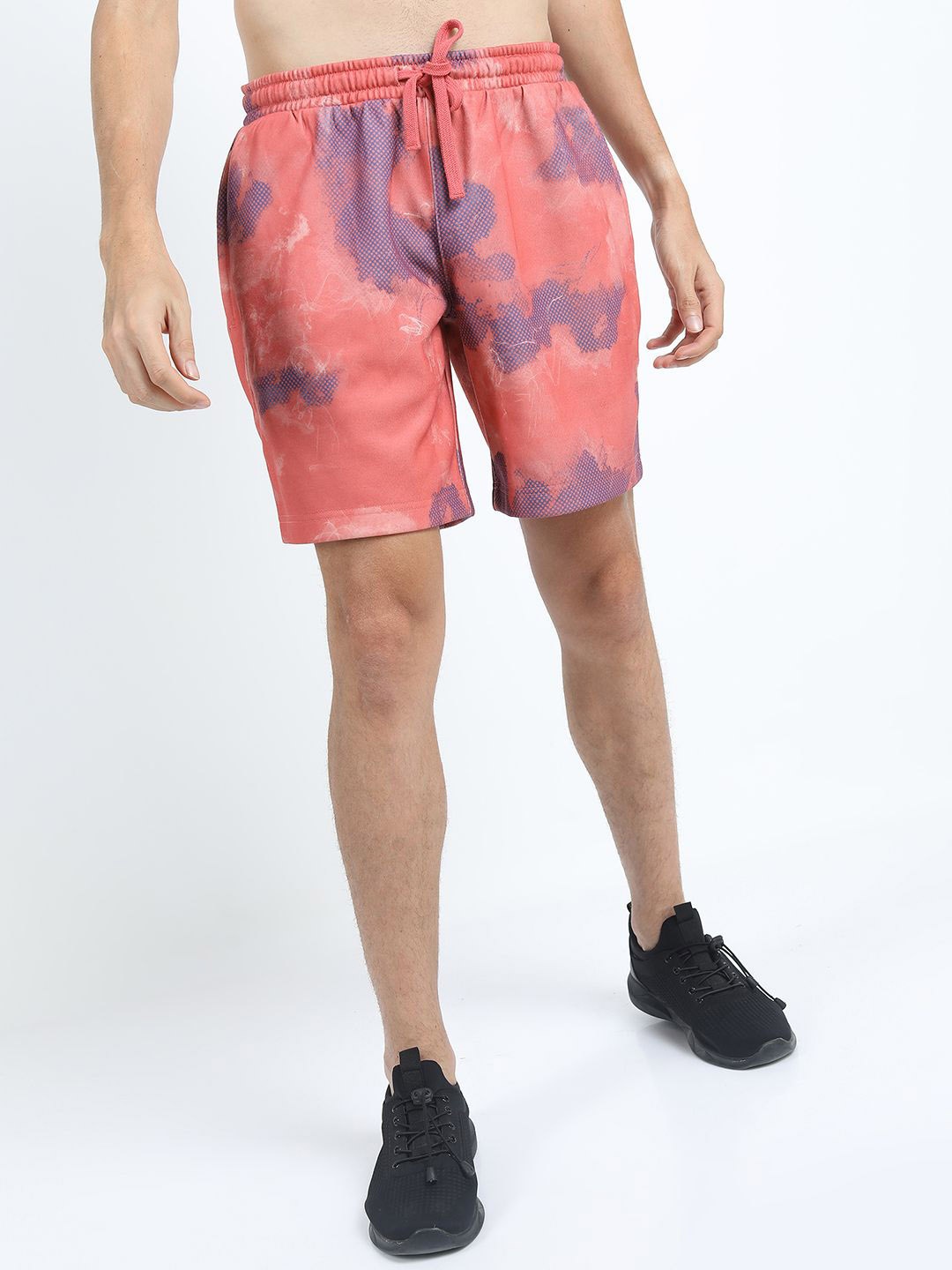 

HIGHLANDER Men Printed Slim Fit Shorts, Orange