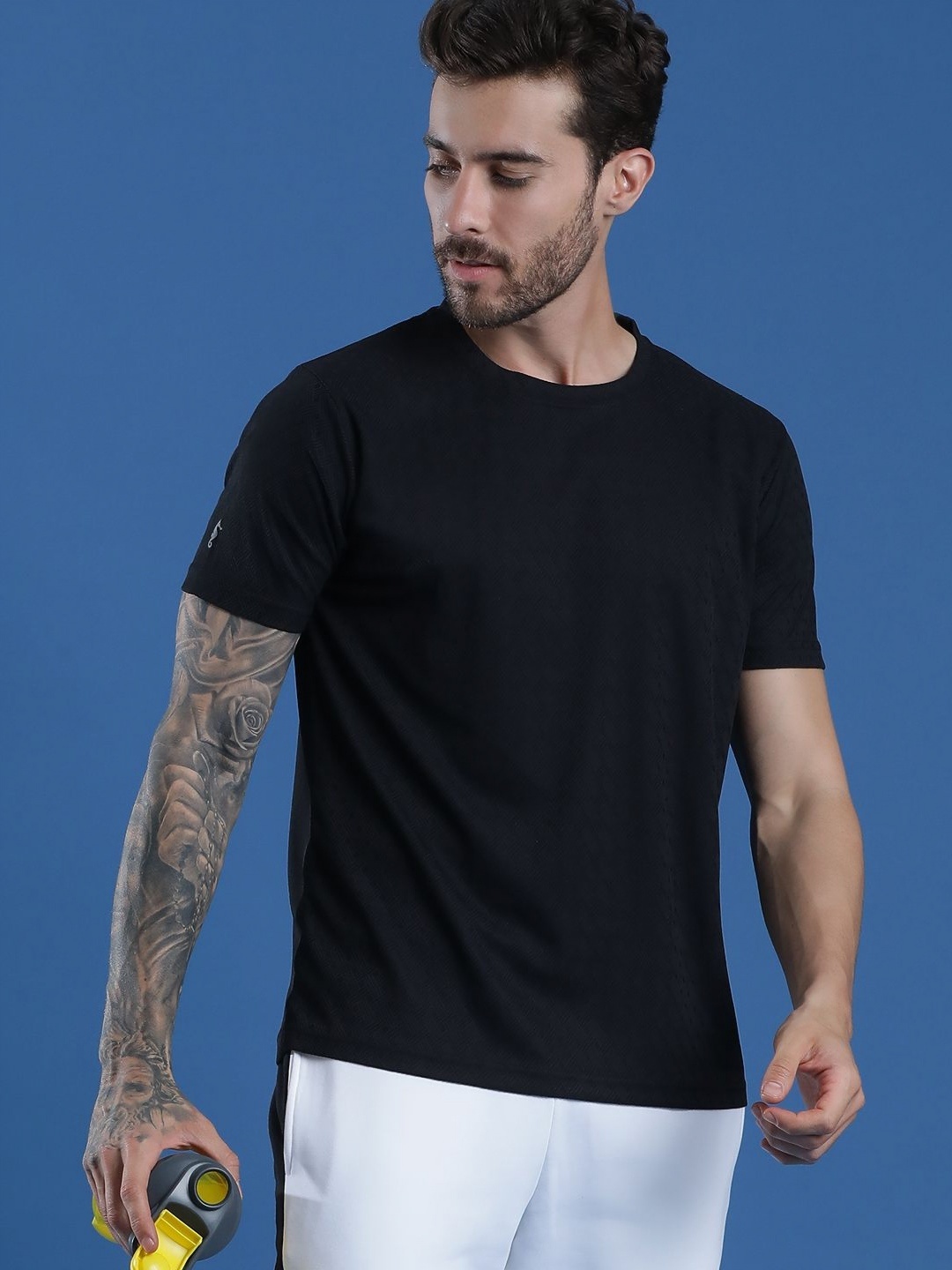 

EPPE Men Pockets Slim Fit T-shirt, Black