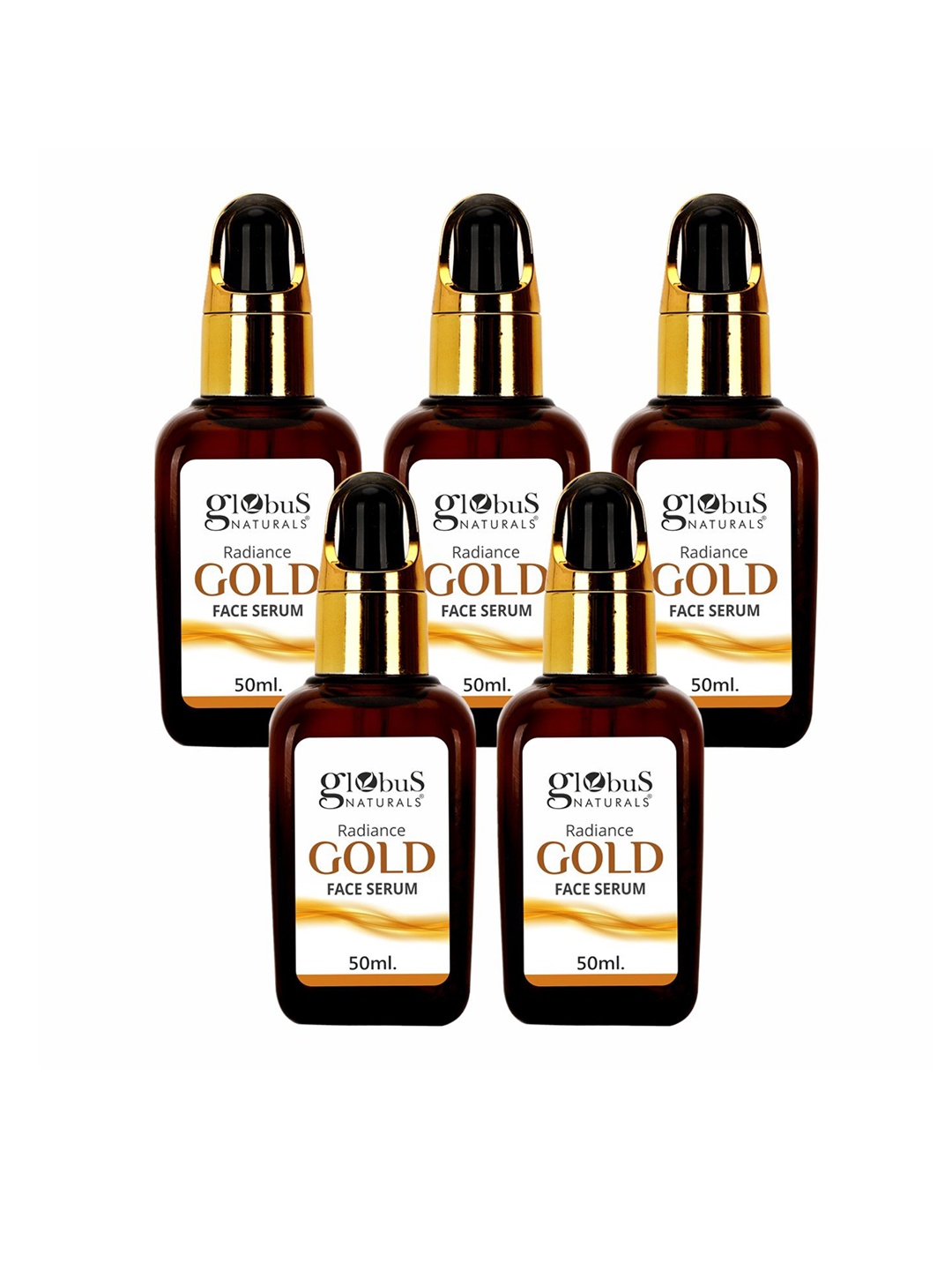 

Globus naturals Set Of 5 Radiance Gold Face Serum- 50ml Each, Na
