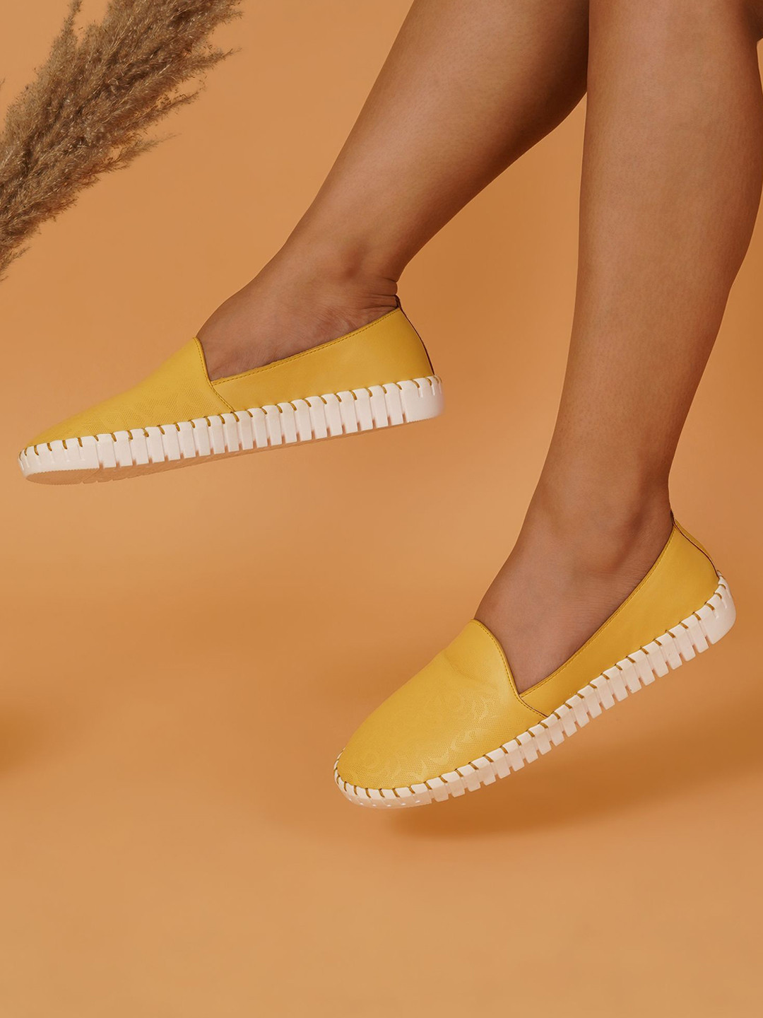 

Sherrif Shoes Women Slip-On Sneakers, Yellow