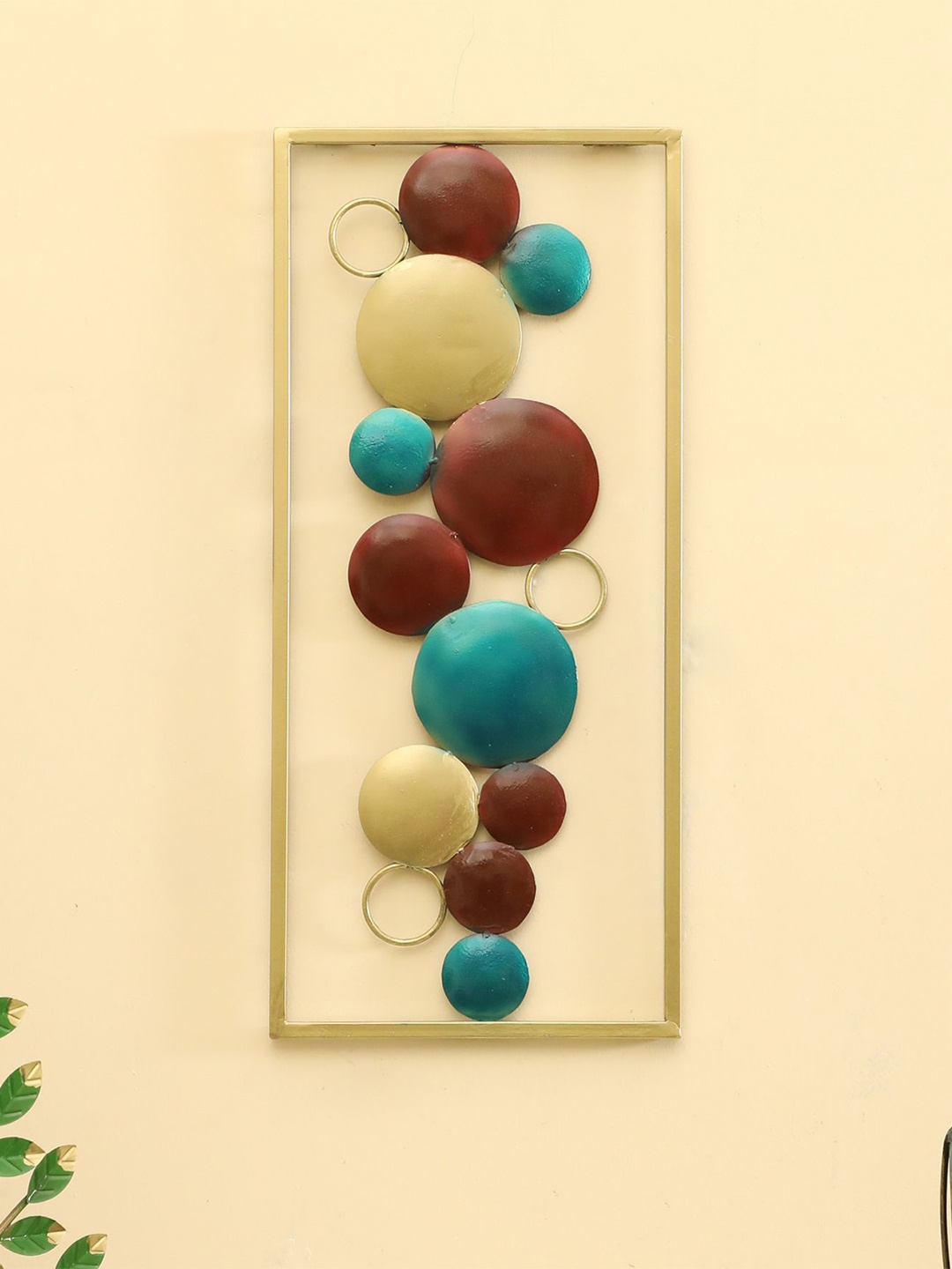 

vedas Gold Toned & Brown Metal Wall Hangings