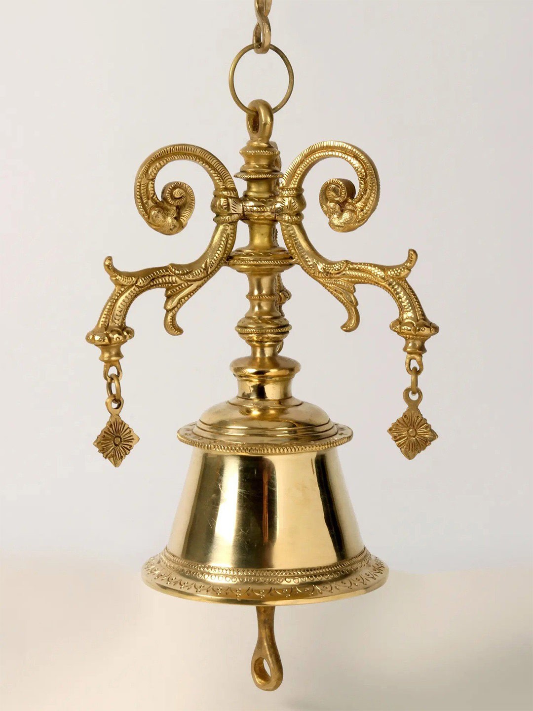 

Exotic India 32" Large Designer Hanging Bell, Gold