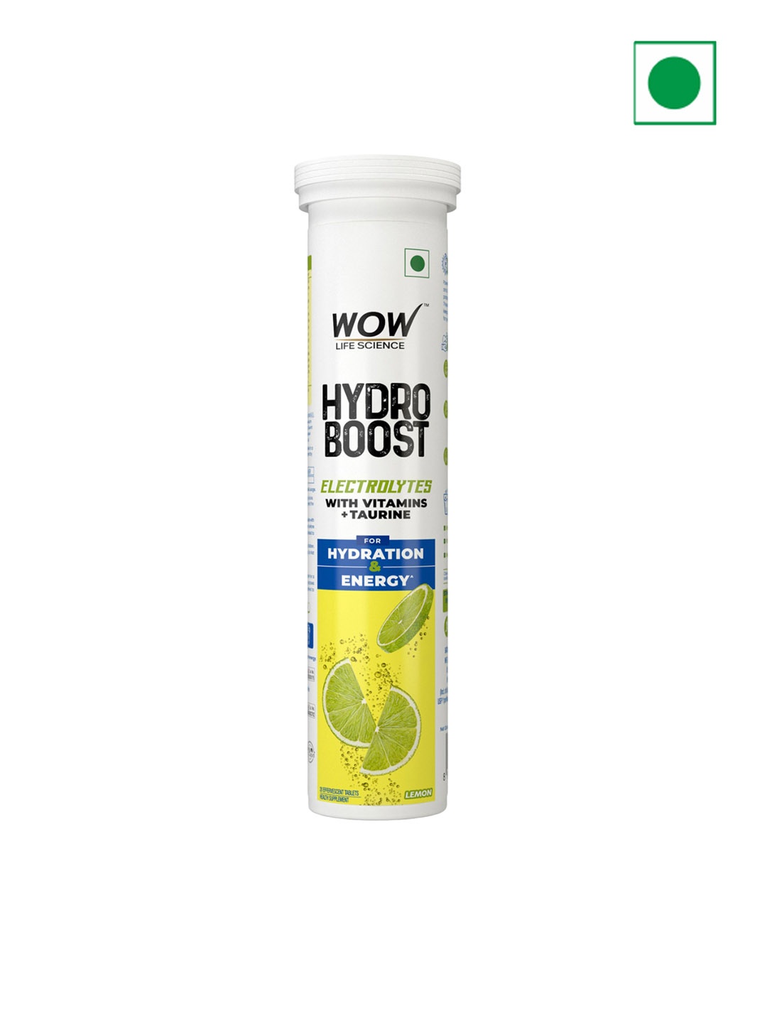 

WOW Life Science Hydroboost Electrolytes Low Sugar Energy Drink-20 Tablets, White