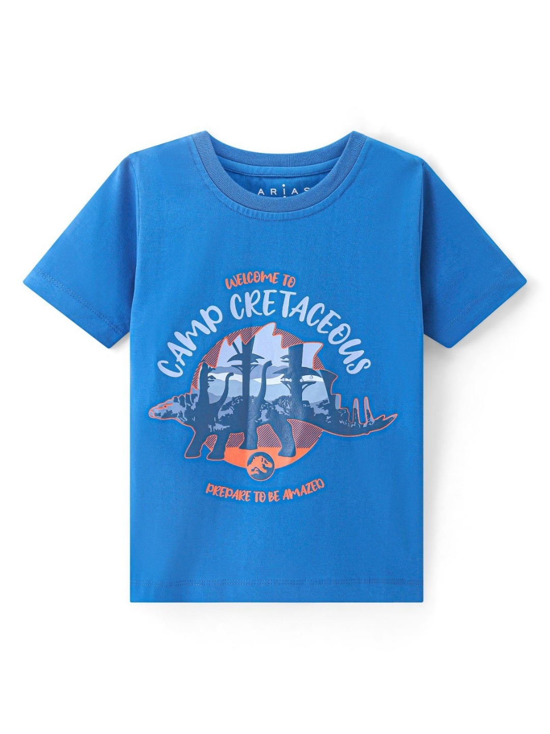 

ARIAS By LARA DUTTA Boys Solid Round Neck Cotton T-Shirt, Blue