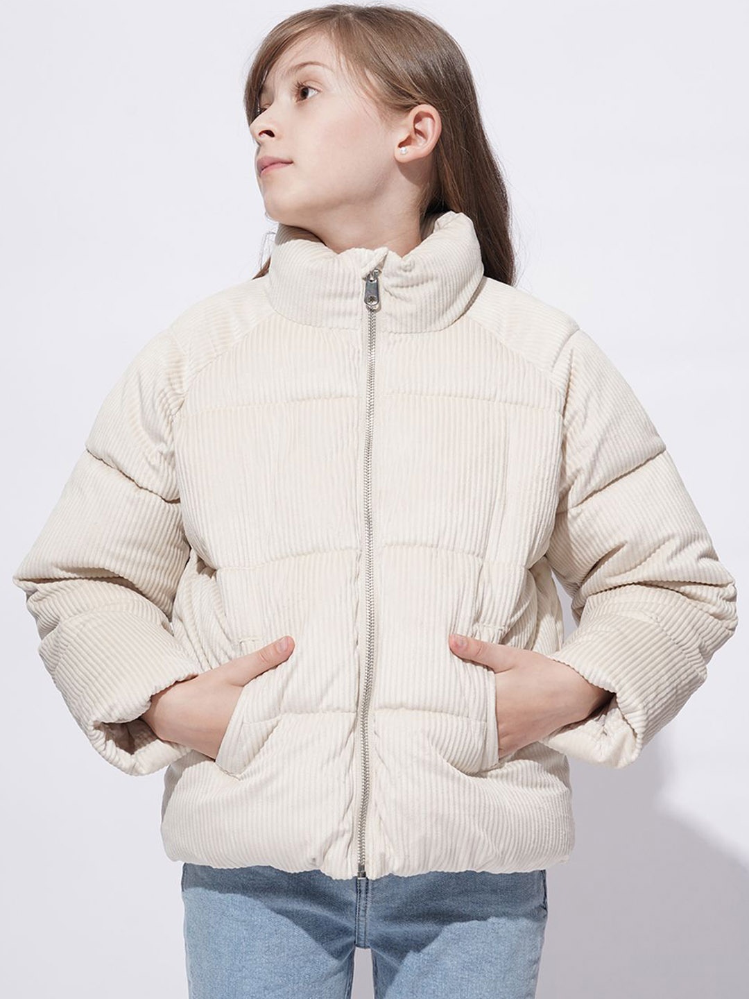 

Vero Moda Girls Crop Padded Jacket, Off white