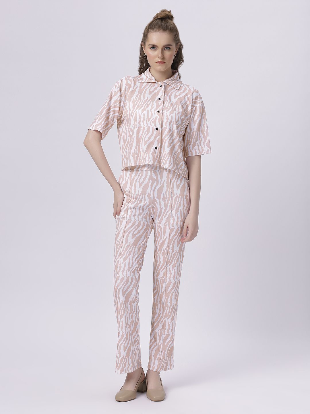 

BABA YAGA Printed Shirt With Trouser, Off white