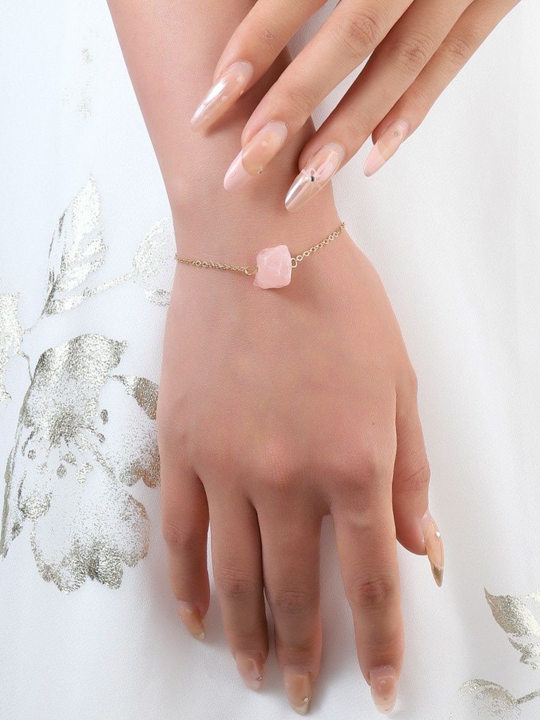 

SALTY Tranquil Stone Studded Bracelet, Rose
